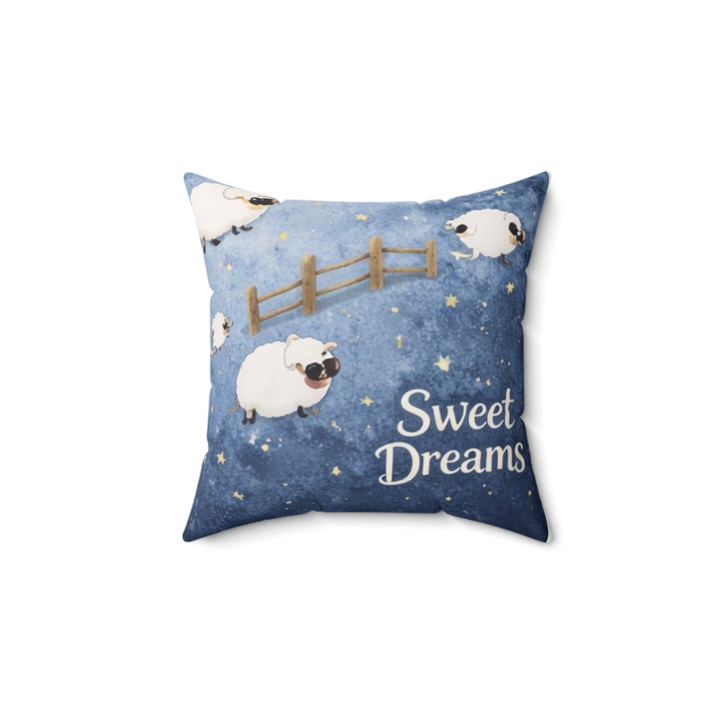 Sweet Dreams Sheep Pillow — Cute Nursery Decorative Throw Pillow