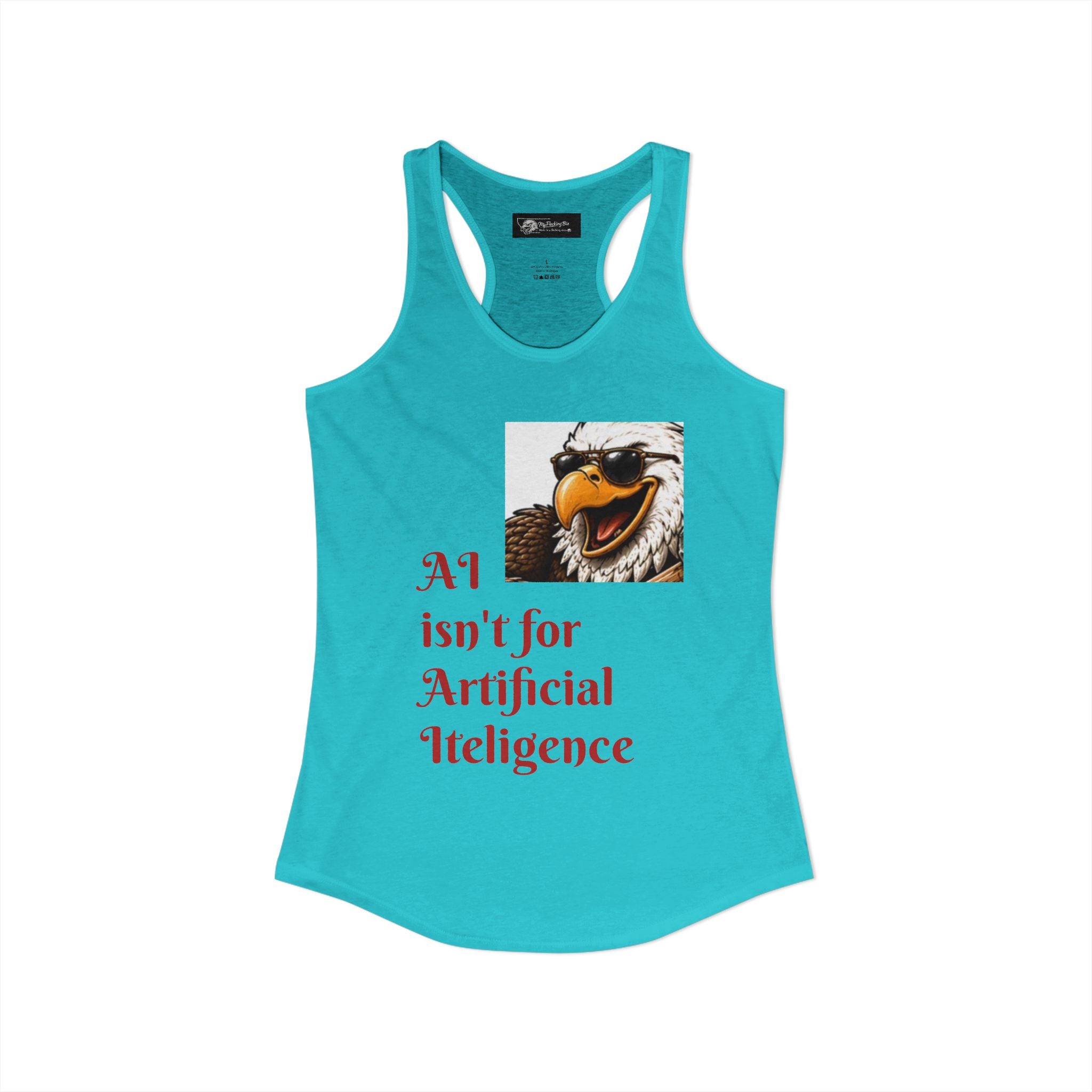 AI now has two E x p l o r a t i v e meanings as explained on this Women's Ideal Racerback Tank