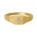 Engraved Square Signet Ring — "I Am I Am" Stainless Steel