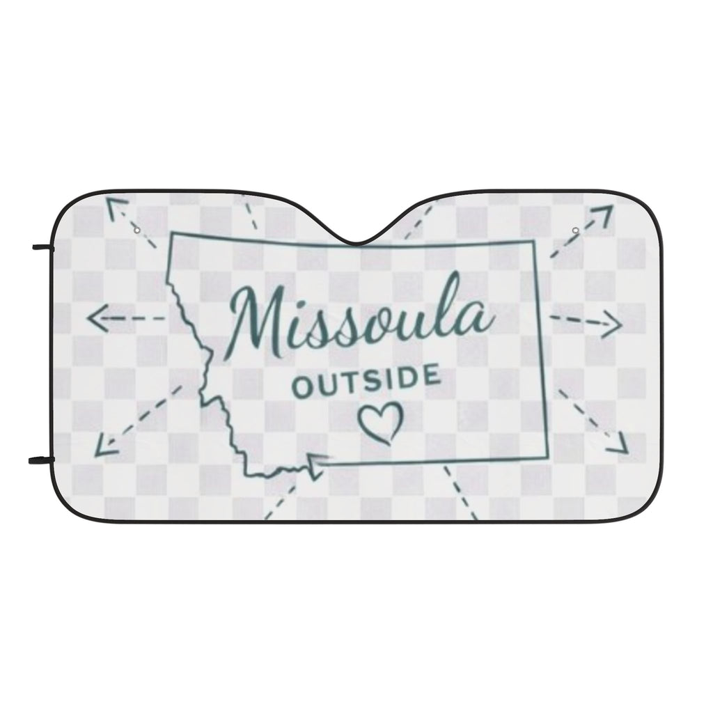 Missoula is Outside Montana Car Sun Shade — Montana Map Windshield Protector