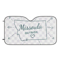 Missoula is Outside Montana Car Sun Shade — Montana Map Windshield Protector