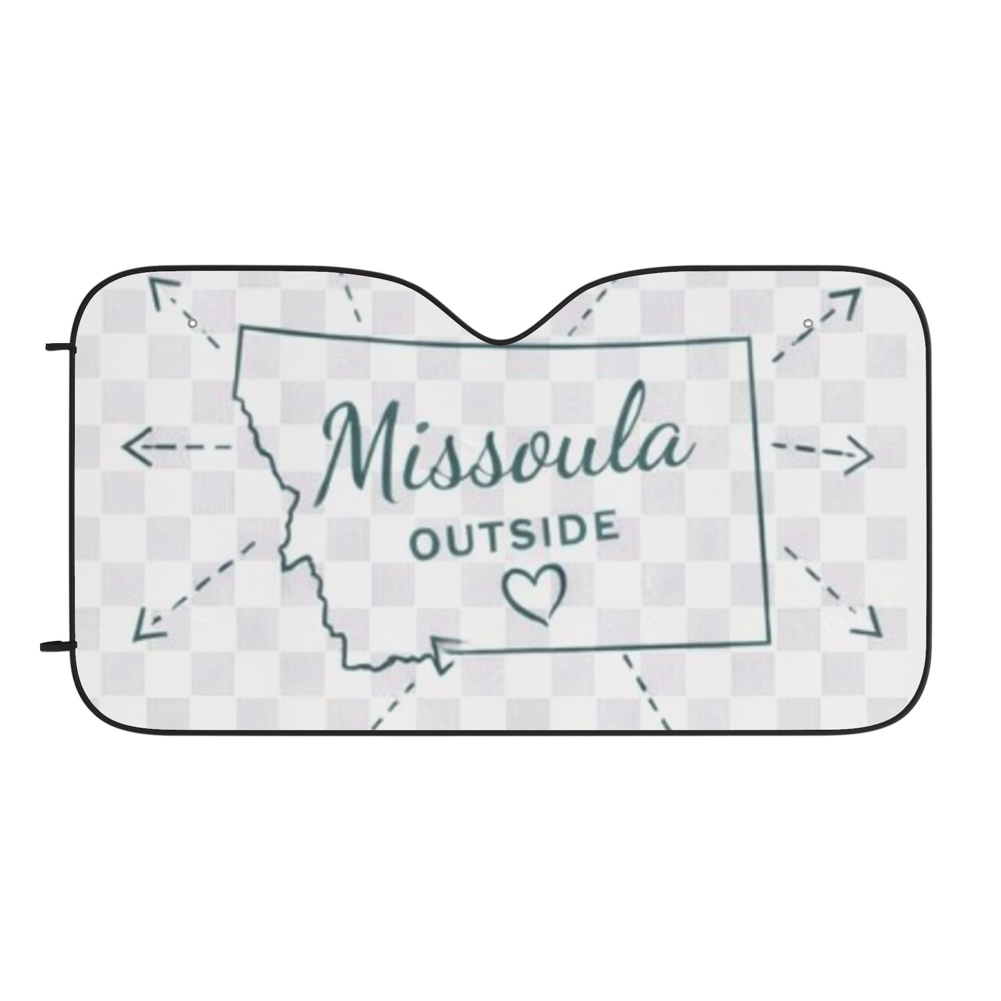 Missoula is Outside Montana Car Sun Shade — Montana Map Windshield Protector