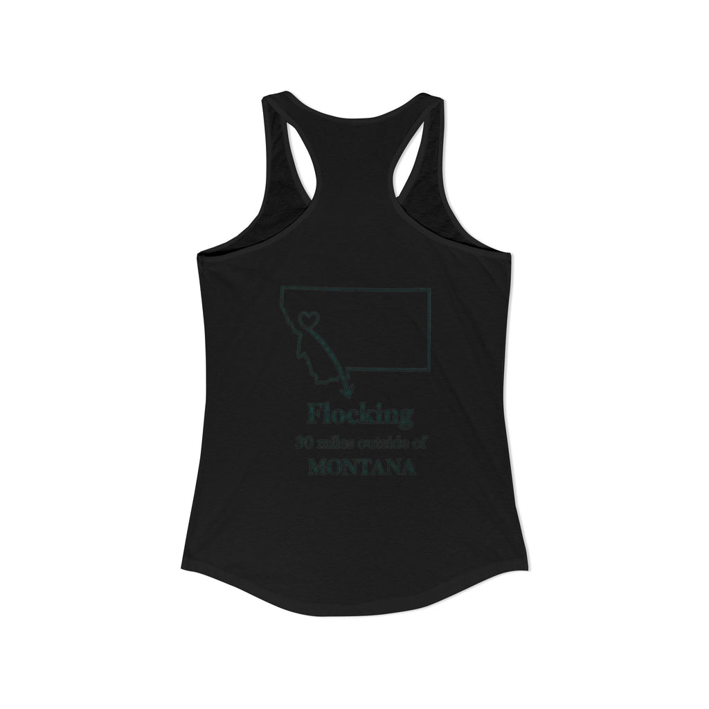 With this women's tank top you can tell tourists where to actually find Missoula ha ha when you wear this Ideal Racerback Tank