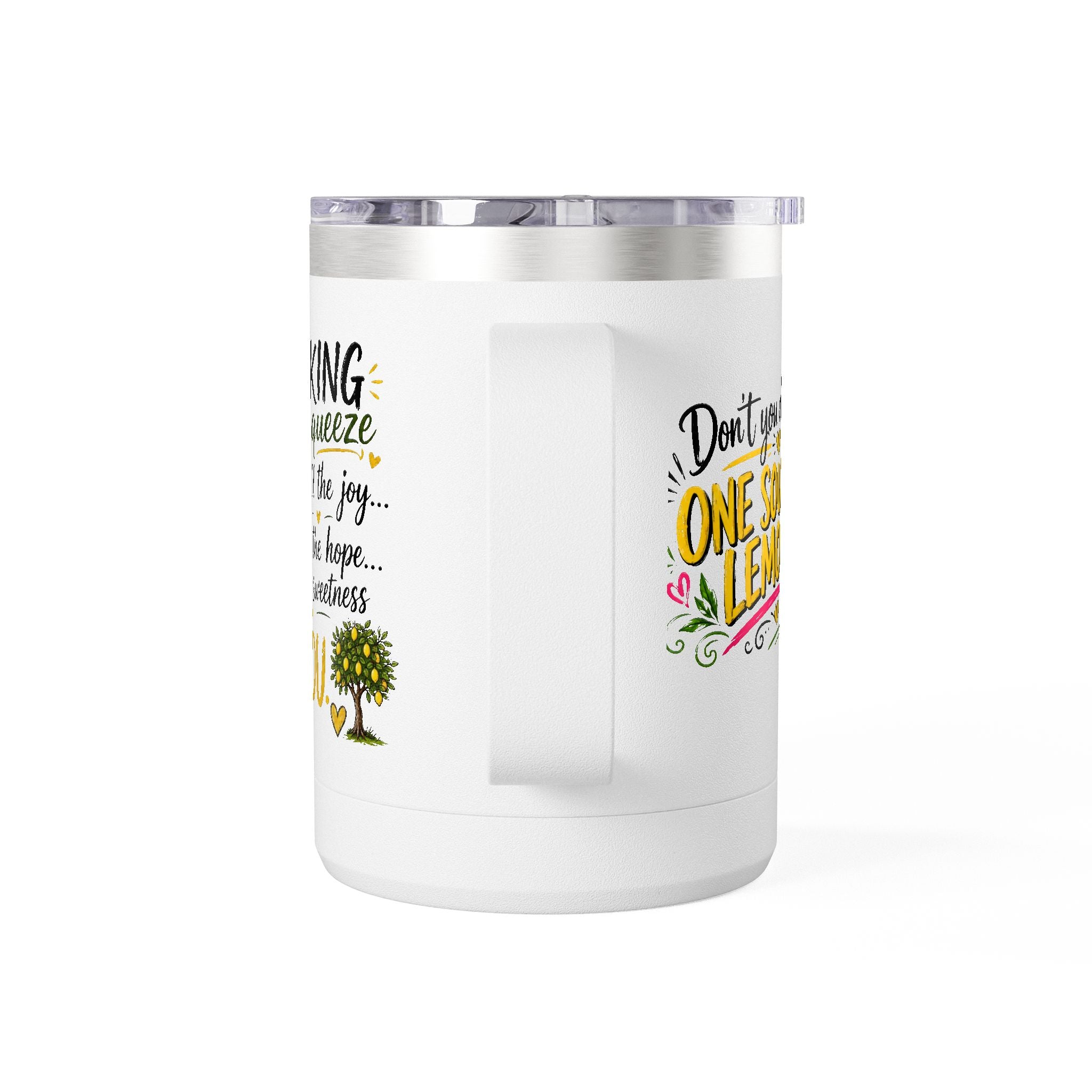 Flocking Squeeze Lemon 15oz Tumbler Mug