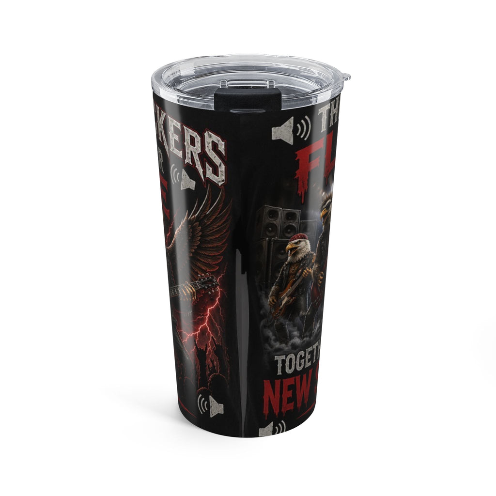 20oz Rocker Tumbler – "Old Rockers Never Die" Eagles & Guitar Stainless Travel Cup