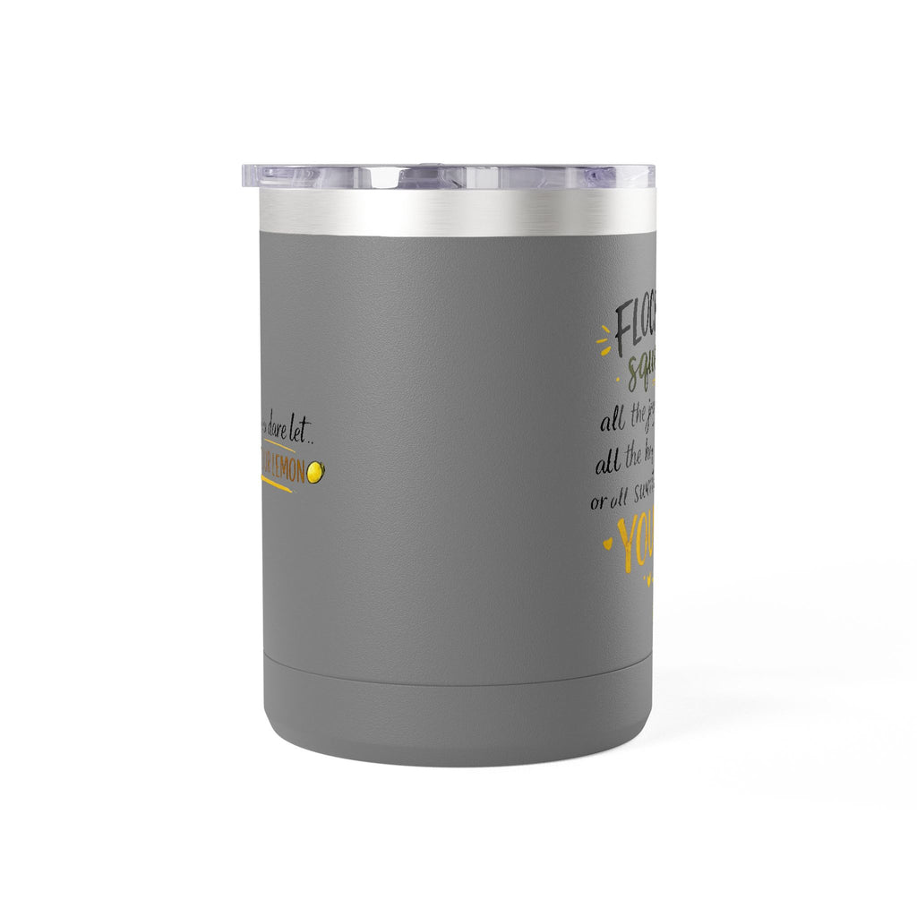Flocking Squeeze 15oz Insulated Coffee Mug Tumbler – Cute Lemon Pun Gift