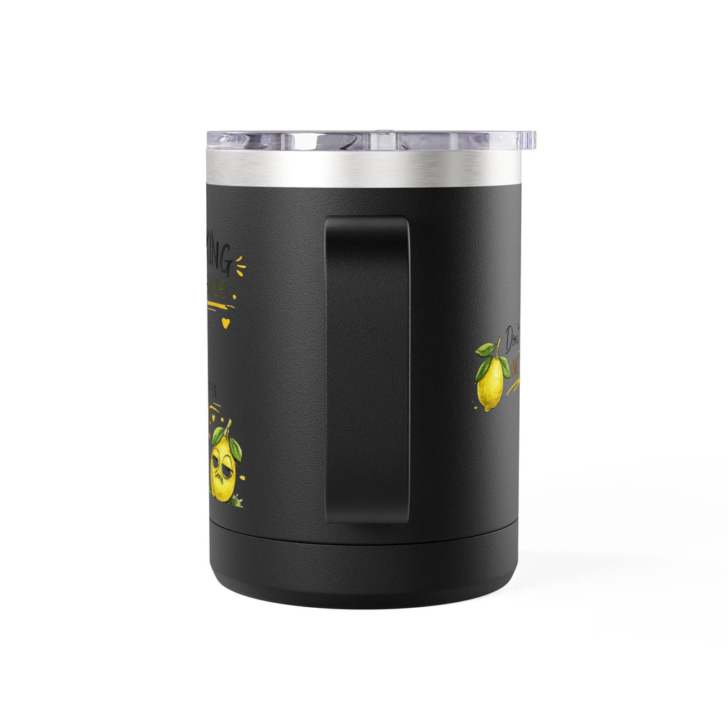 Flocking Squeeze 15oz Insulated Coffee Mug Tumbler – Cute Lemon Pun Gift