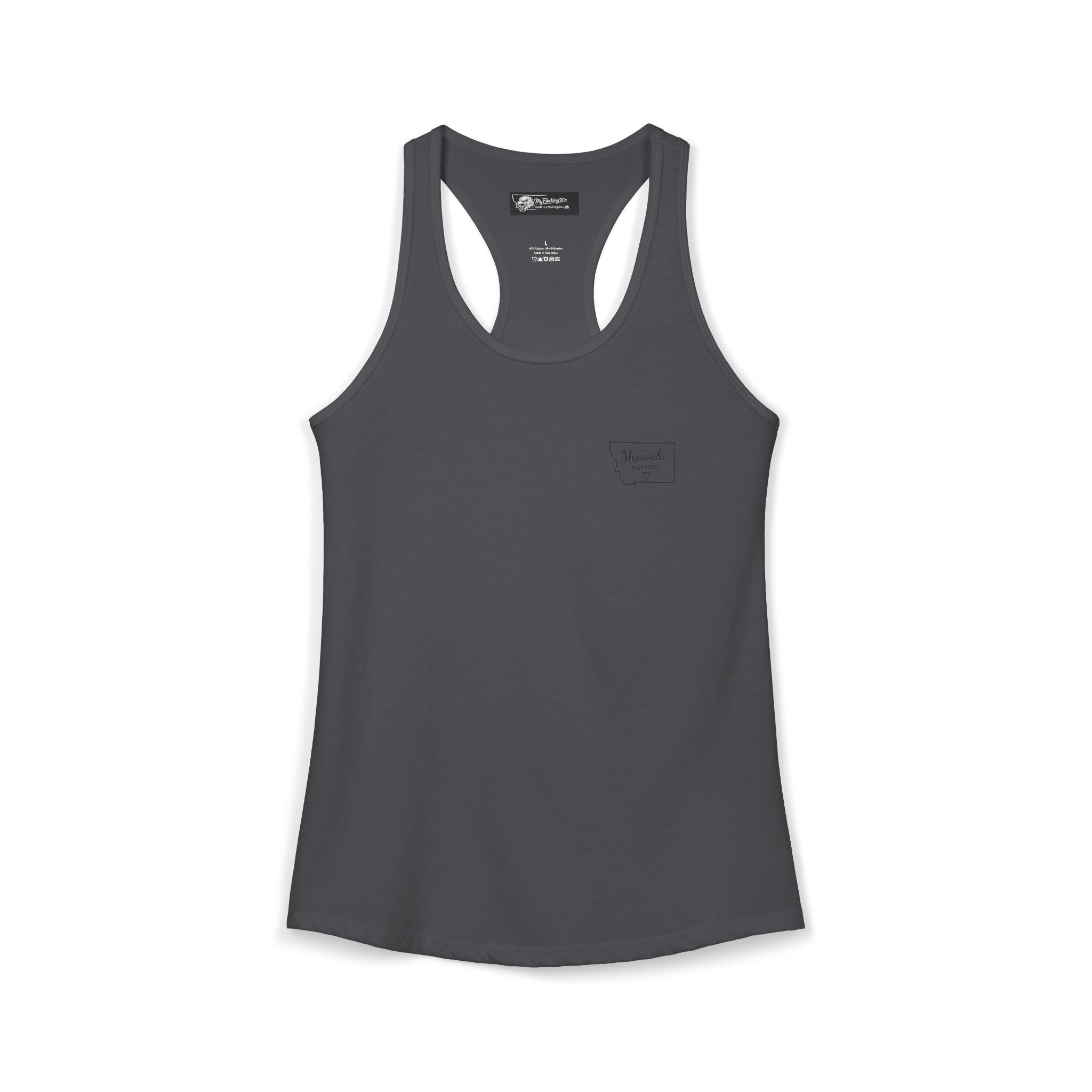 With this women's tank top you can tell tourists where to actually find Missoula ha ha when you wear this Ideal Racerback Tank