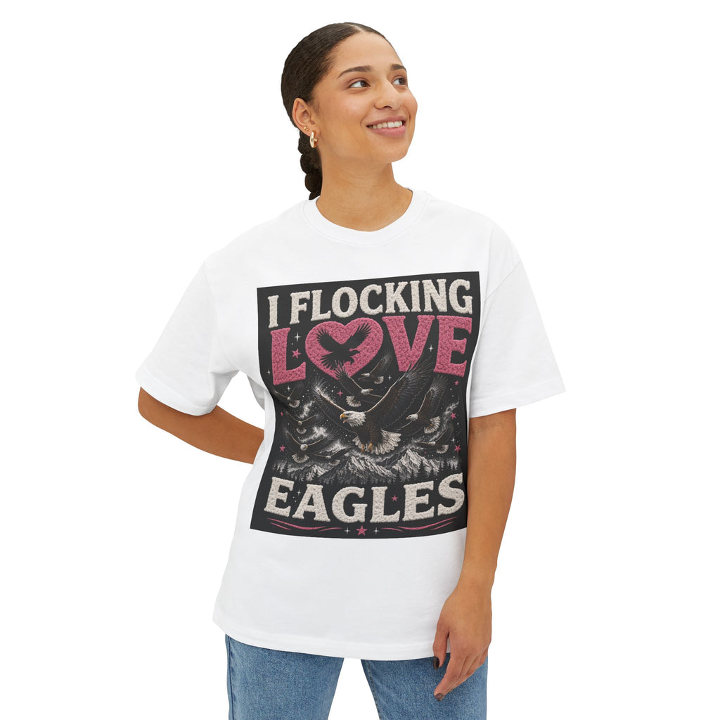 "I Flocking Love Eagles" Vintage Bird Lover Eagles graphic tee