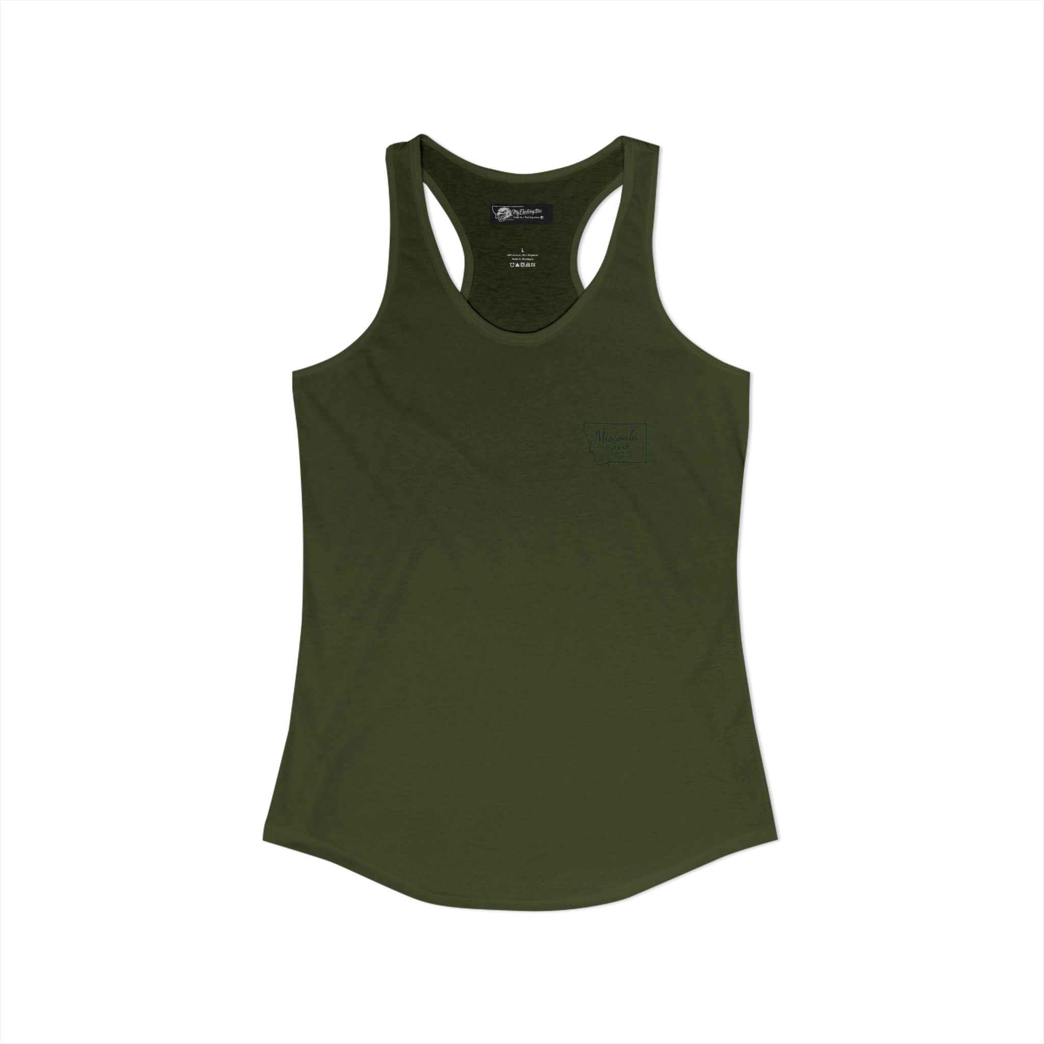 With this women's tank top you can tell tourists where to actually find Missoula ha ha when you wear this Ideal Racerback Tank