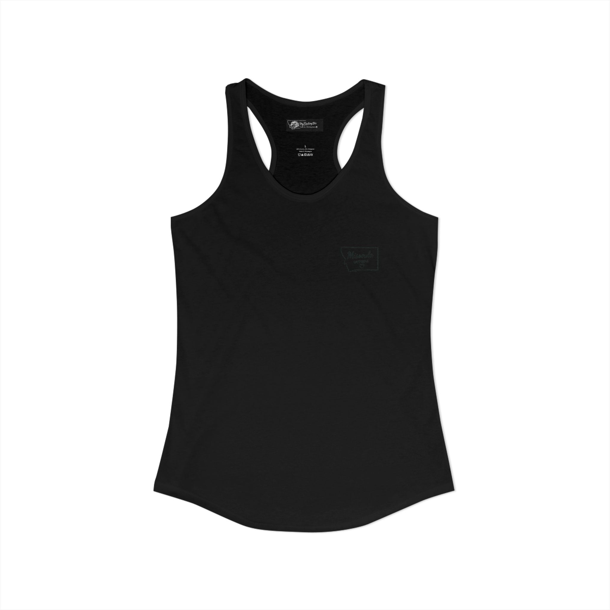 With this women's tank top you can tell tourists where to actually find Missoula ha ha when you wear this Ideal Racerback Tank