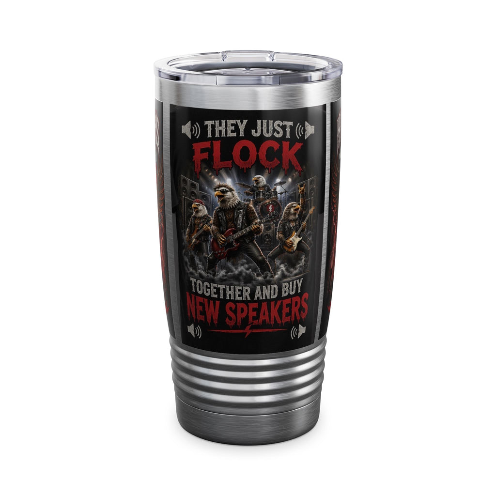 Rock Band Eagle 20oz Tumbler – "They Just Flock Together" Concert Travel Mug