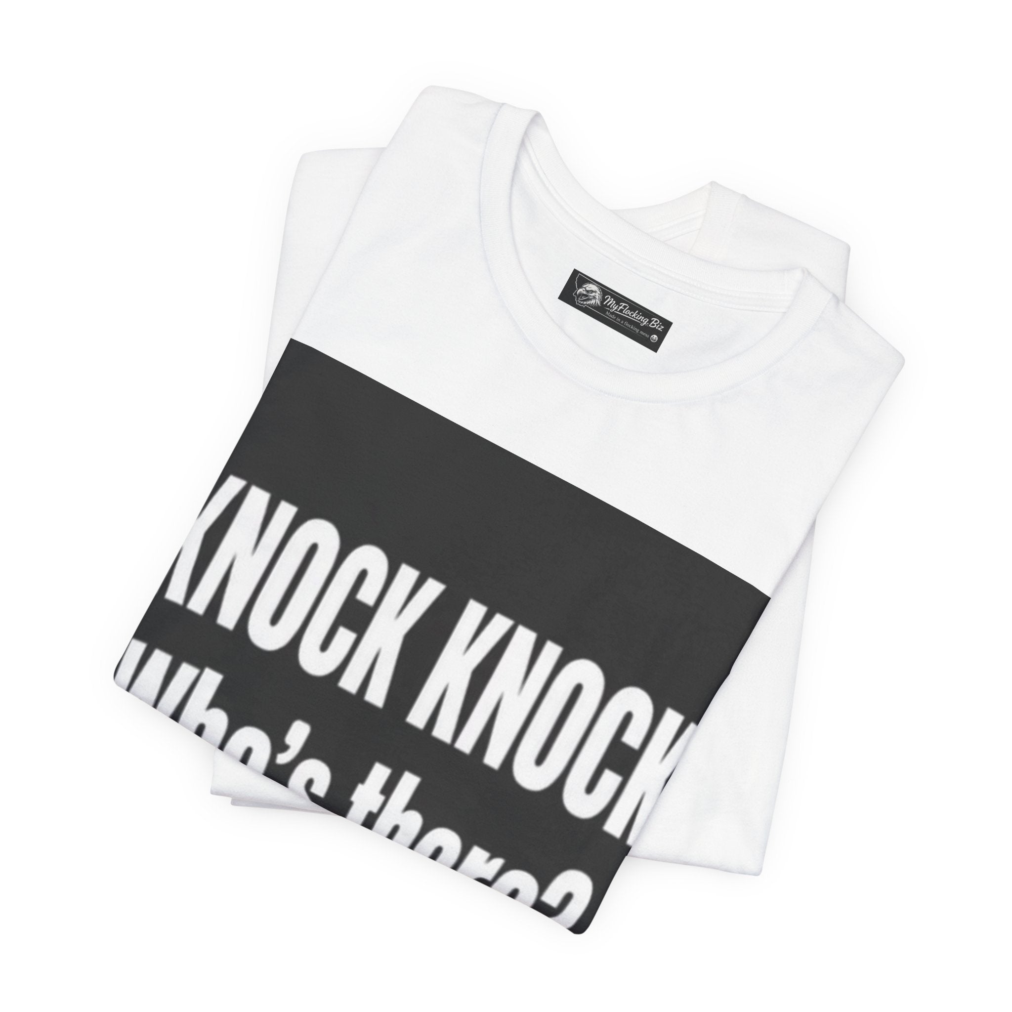 Flocking Knock Knock Who's There Anita… Tee — Funny 'I Need a Flocking Maid' Graphic T-Shirt