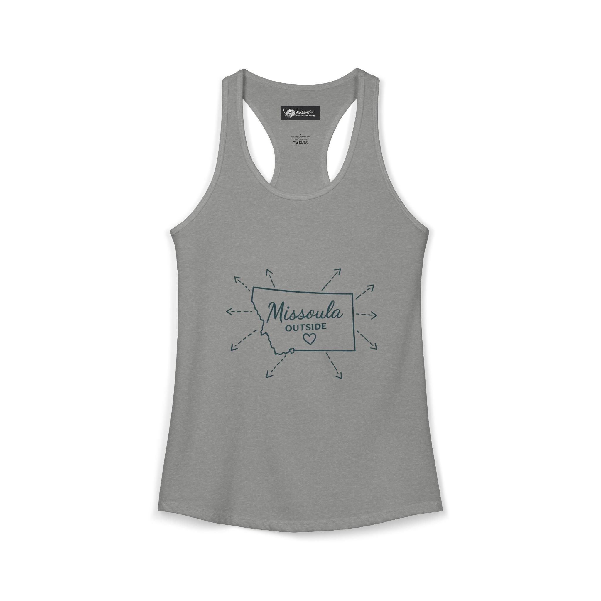 Where is Missoula Montana exactly well this will have them wondering! with this Women's Ideal Racerback Tank