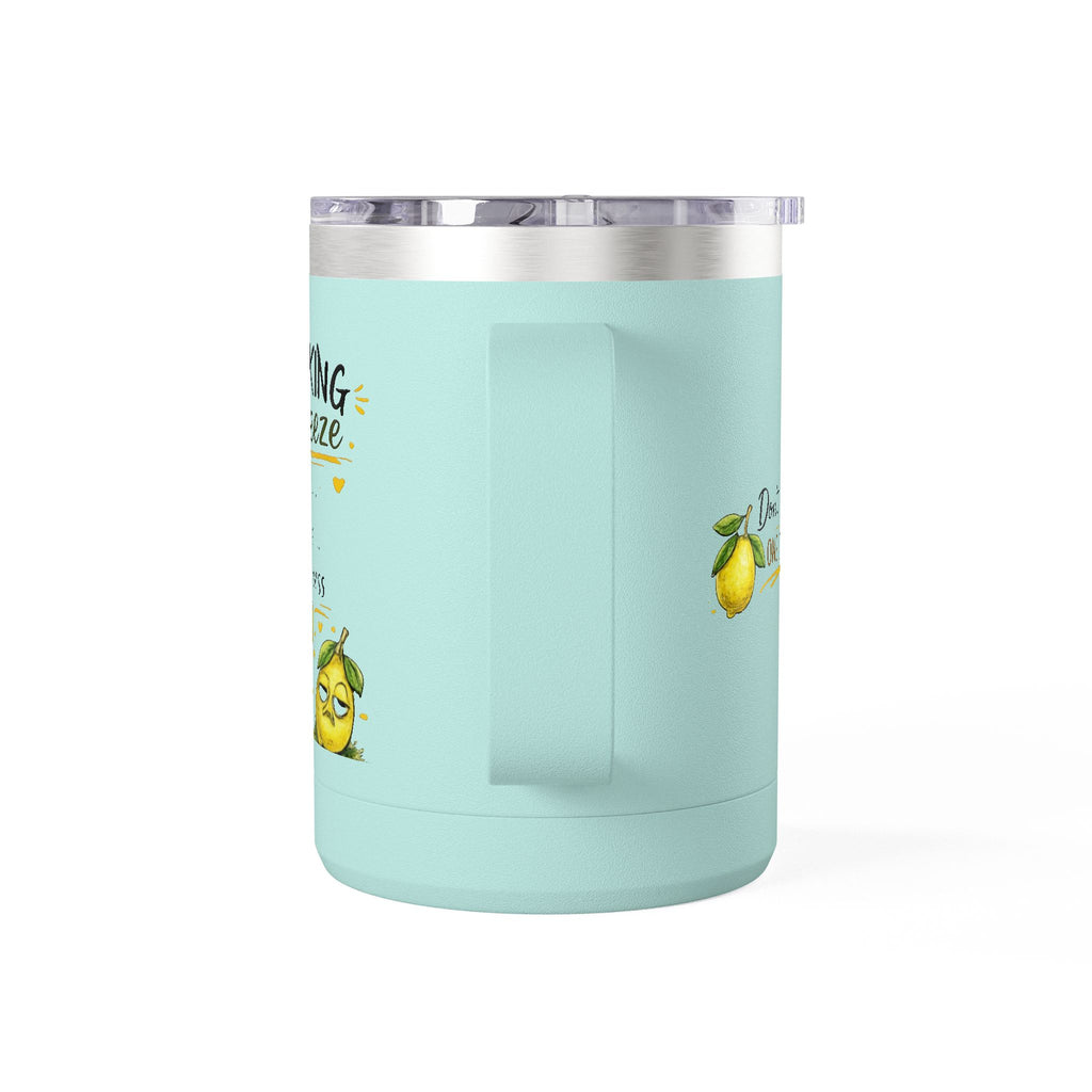 Flocking Squeeze 15oz Insulated Coffee Mug Tumbler – Cute Lemon Pun Gift