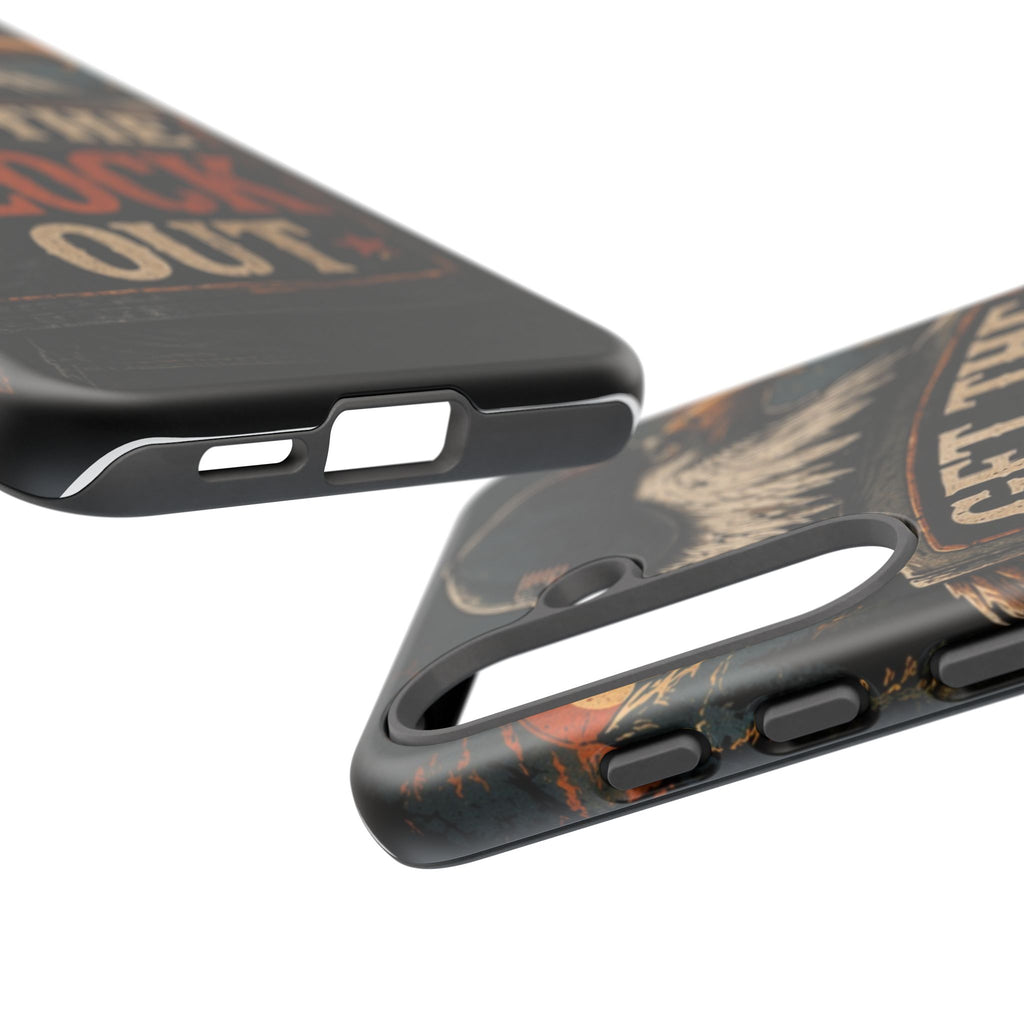 Phone Case — 'Get the Flock Out' Eagle Design Rugged Protective Cover