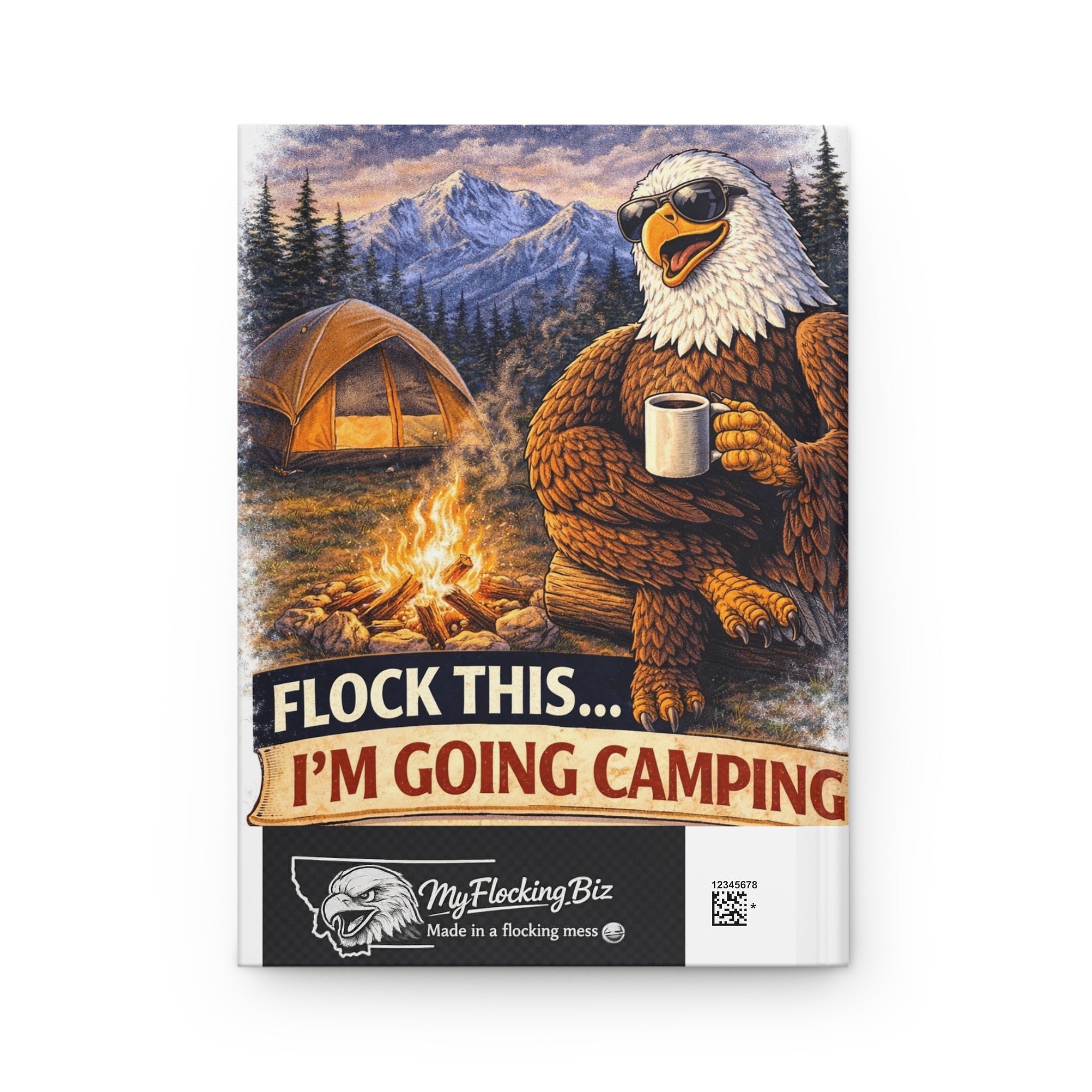 Coffee, Campfires & Montana Hardcover Journal — Camping Adventure Notebook