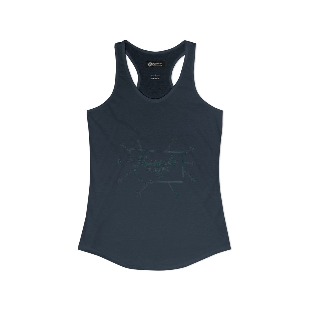 Where is Missoula Montana exactly well this will have them wondering! with this Women's Ideal Racerback Tank