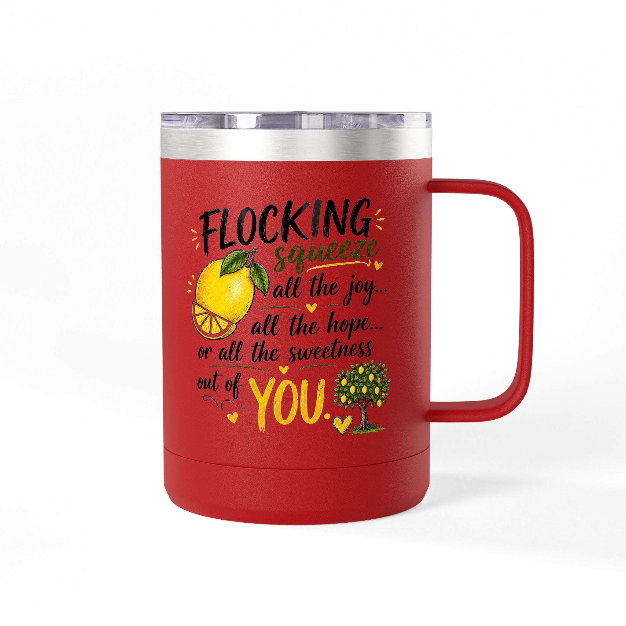 Flocking Squeeze Lemon 15oz Tumbler Mug