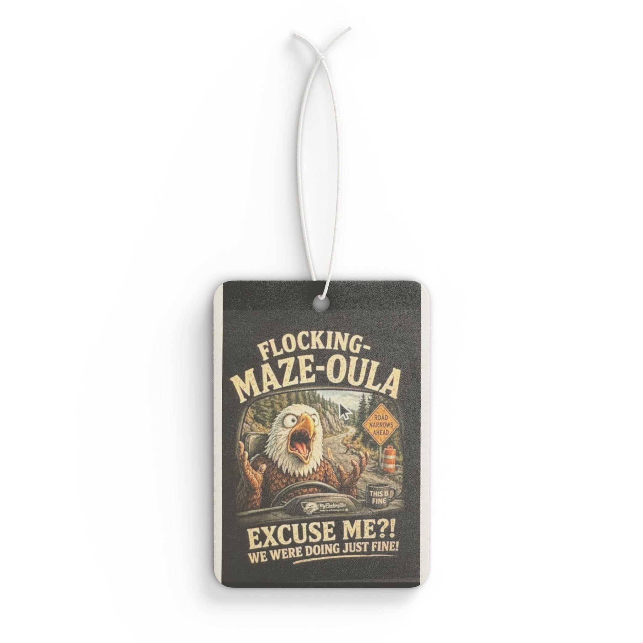 Vintage Eagle 'Flocking Maze-oula' Car Air Freshener – Funny Road Trip Décor