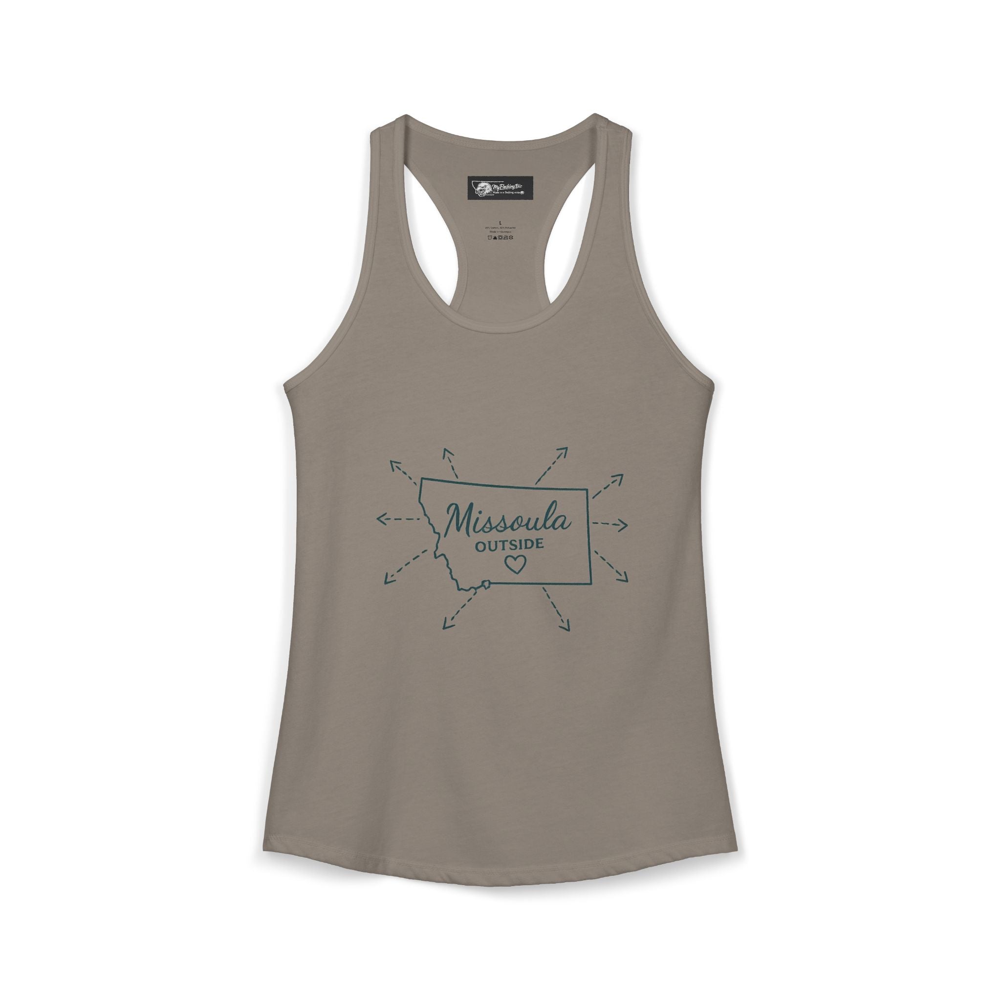 Where is Missoula Montana exactly well this will have them wondering! with this Women's Ideal Racerback Tank