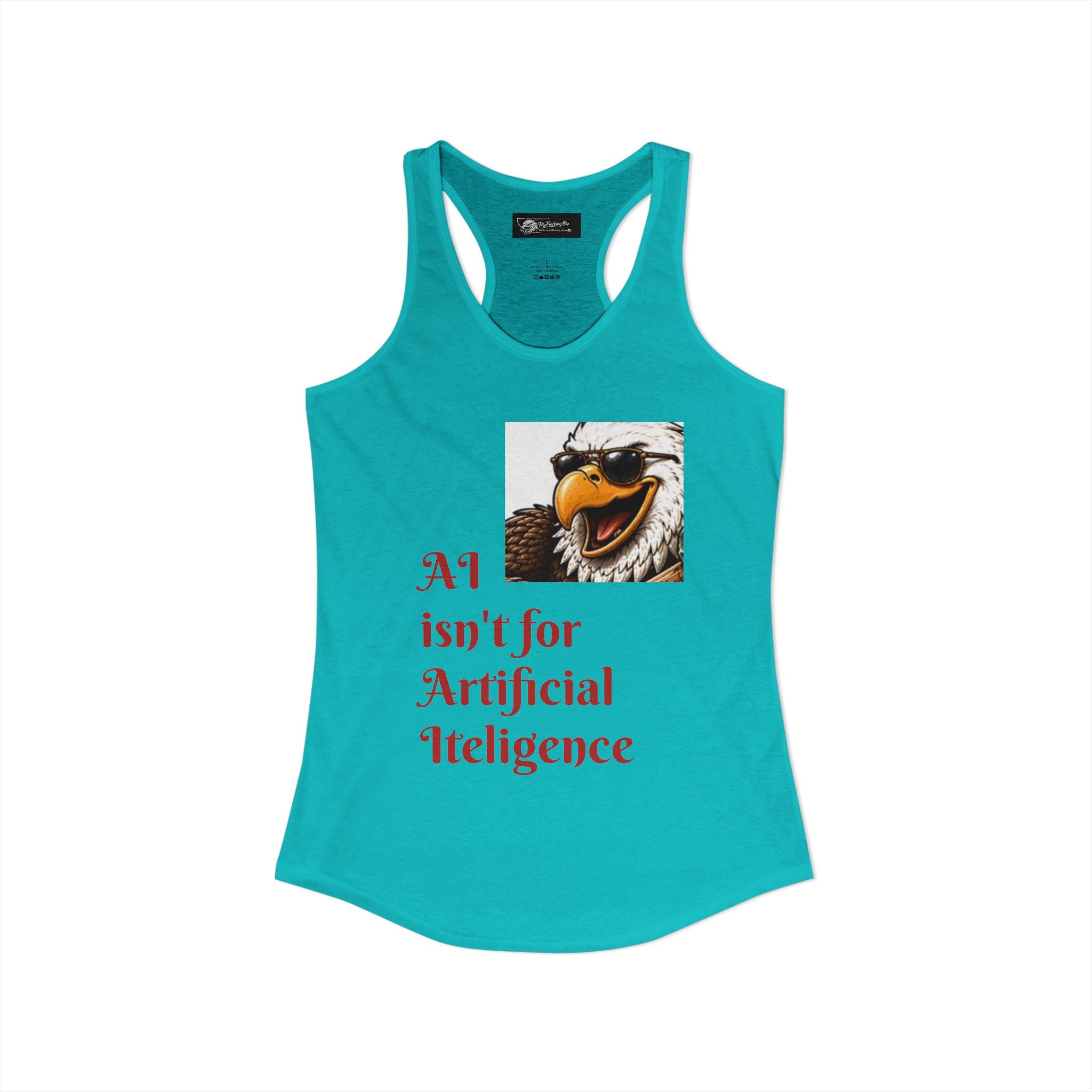 AI now has two E x p l o r a t i v e meanings as explained on this Women's Ideal Racerback Tank