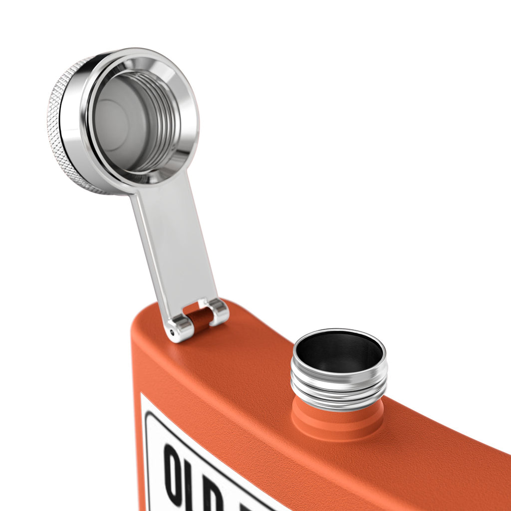 Flask — "Old Rockers Never Flocking Die" 6oz Stainless Steel Hip Flask