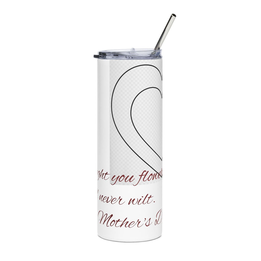 Say Happy Mother’s Day with this unique Stainless Steel Tumbler – Heart Script “I Love You Mom” 20oz