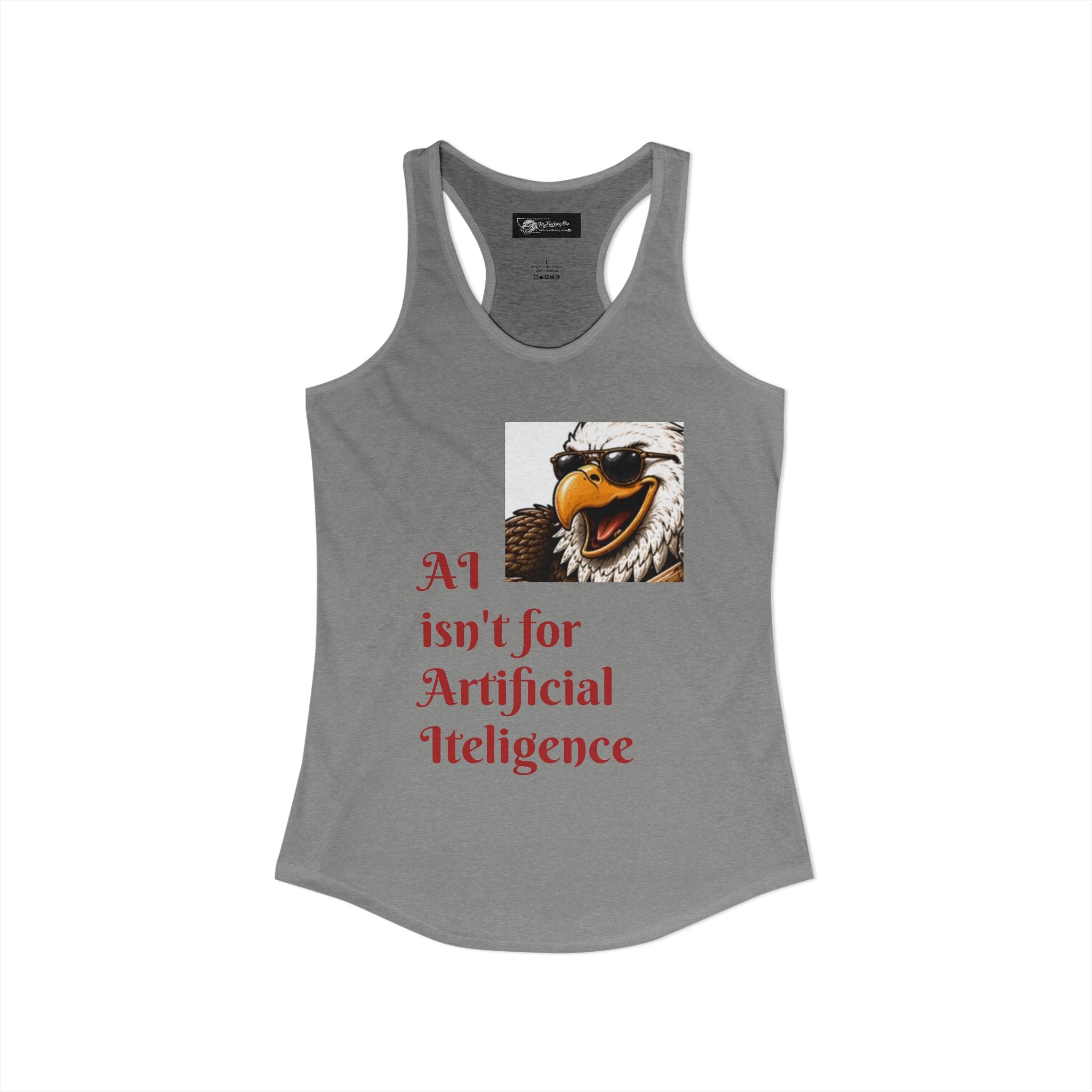 AI now has two E x p l o r a t i v e meanings as explained on this Women's Ideal Racerback Tank