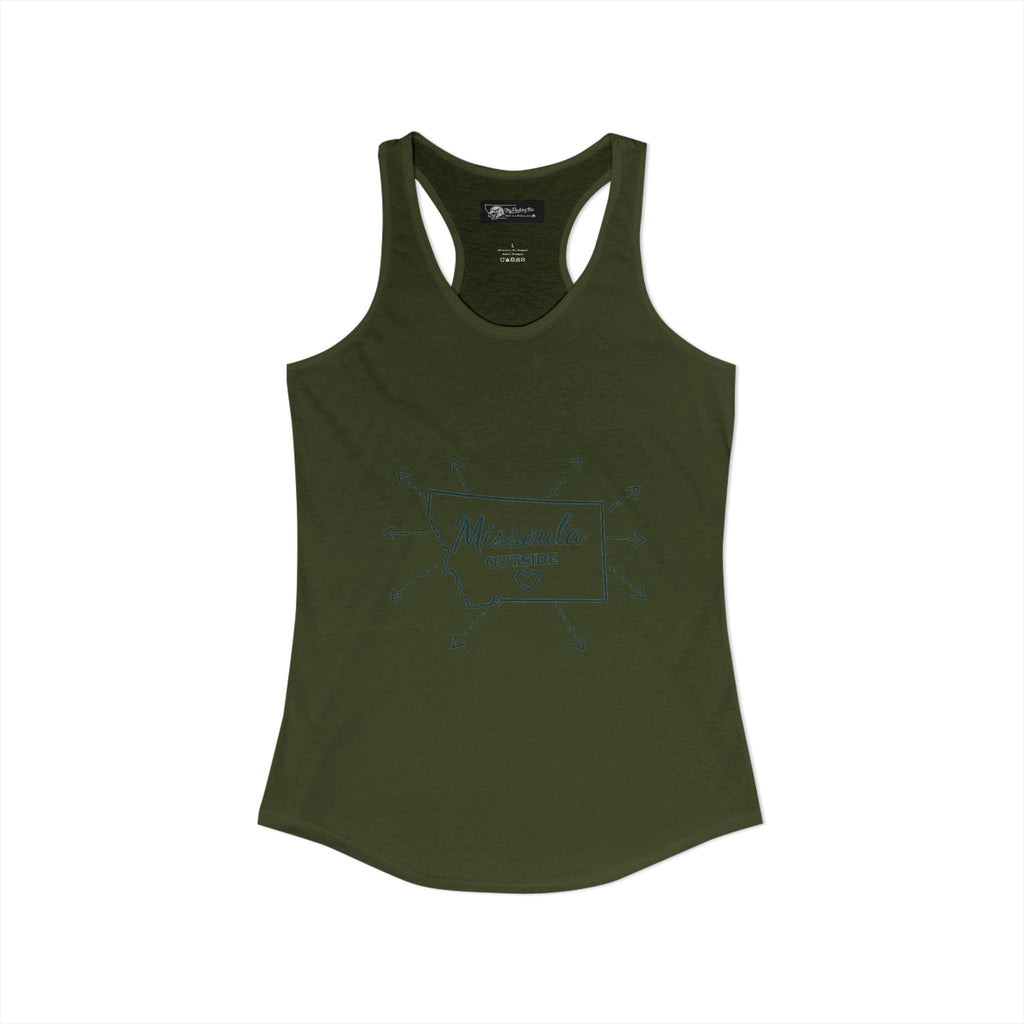 Where is Missoula Montana exactly well this will have them wondering! with this Women's Ideal Racerback Tank