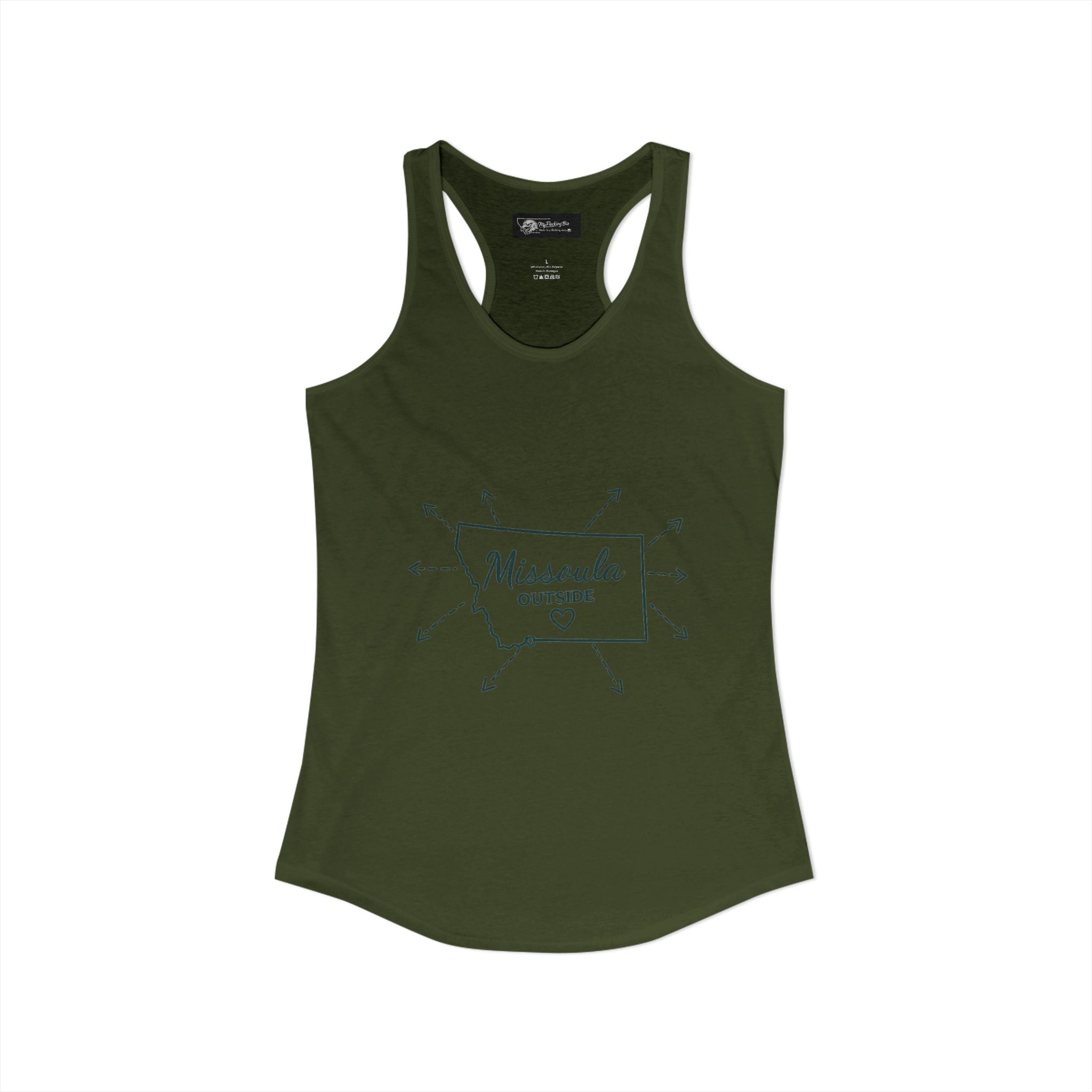 Where is Missoula Montana exactly well this will have them wondering! with this Women's Ideal Racerback Tank
