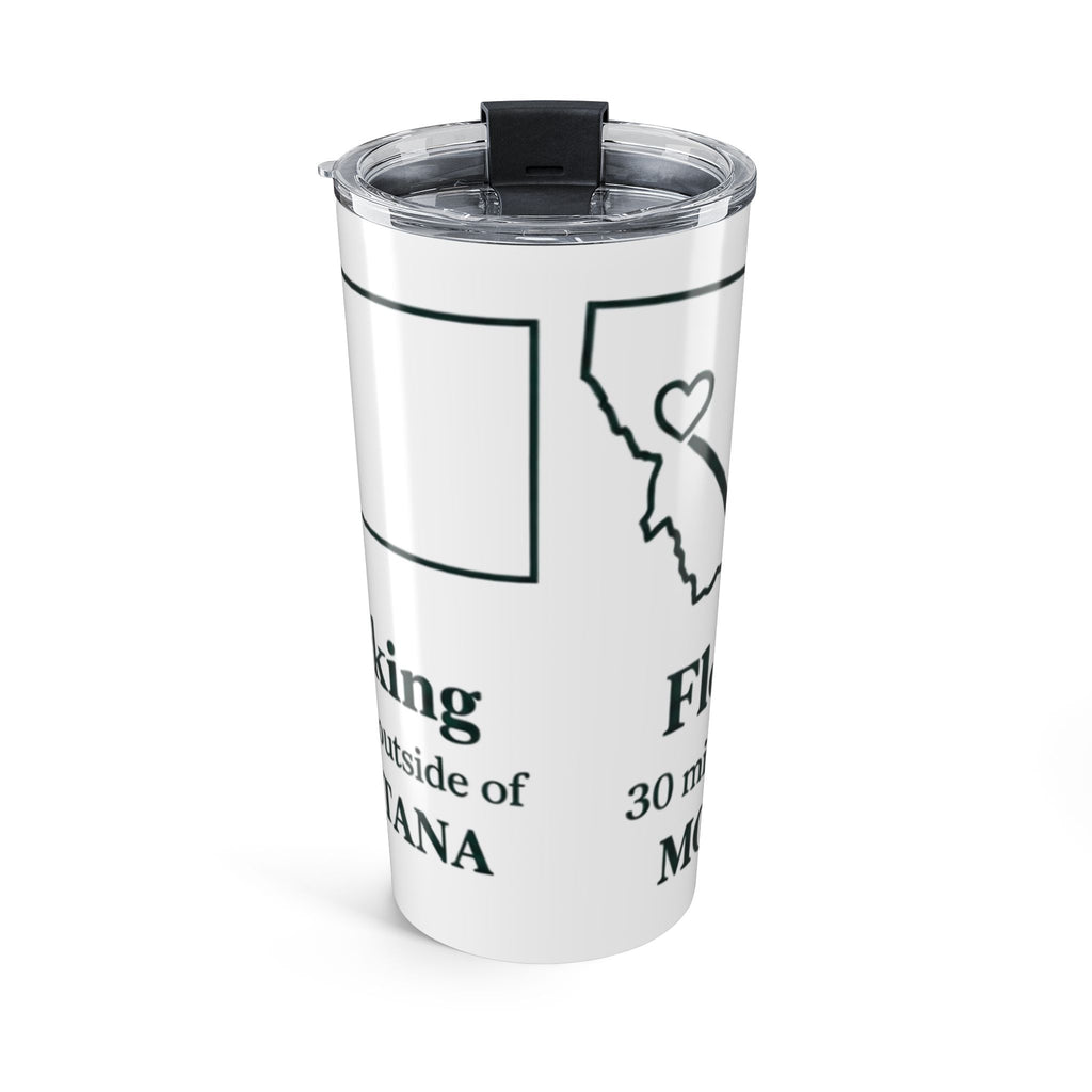 Let them ask 20oz State Pride Tumbler – Moving From Montana to Florida Heart Map Design
