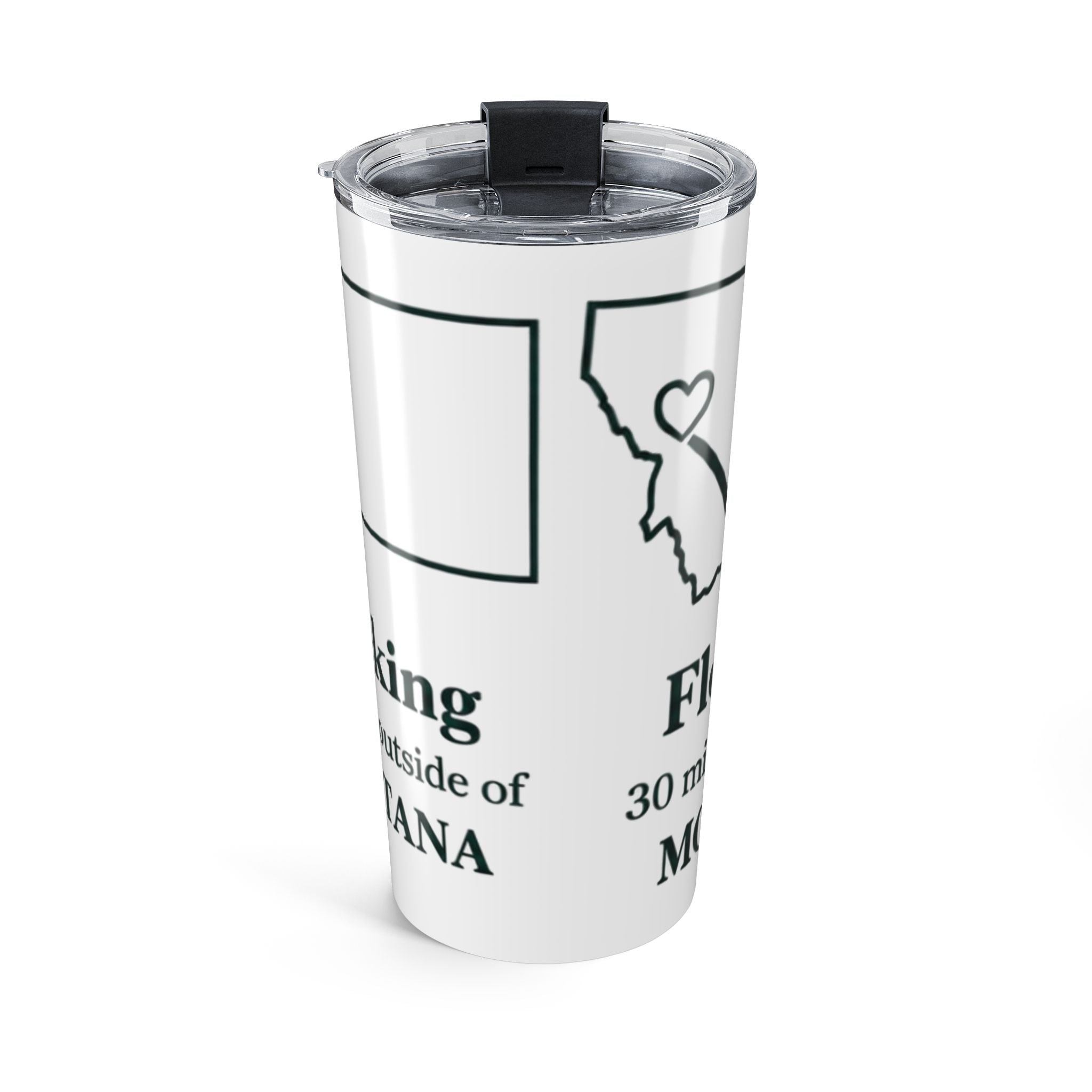 Let them ask 20oz State Pride Tumbler – Moving From Montana to Florida Heart Map Design