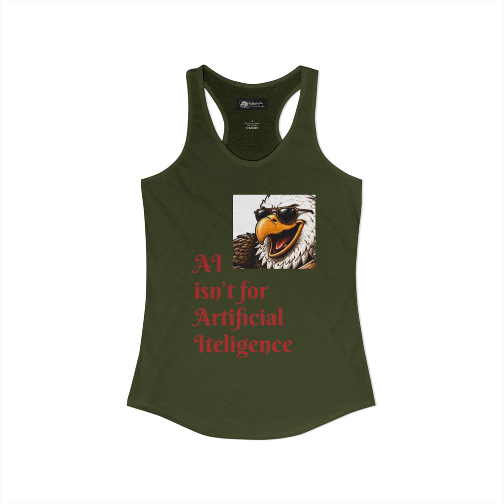 AI now has two E x p l o r a t i v e meanings as explained on this Women's Ideal Racerback Tank