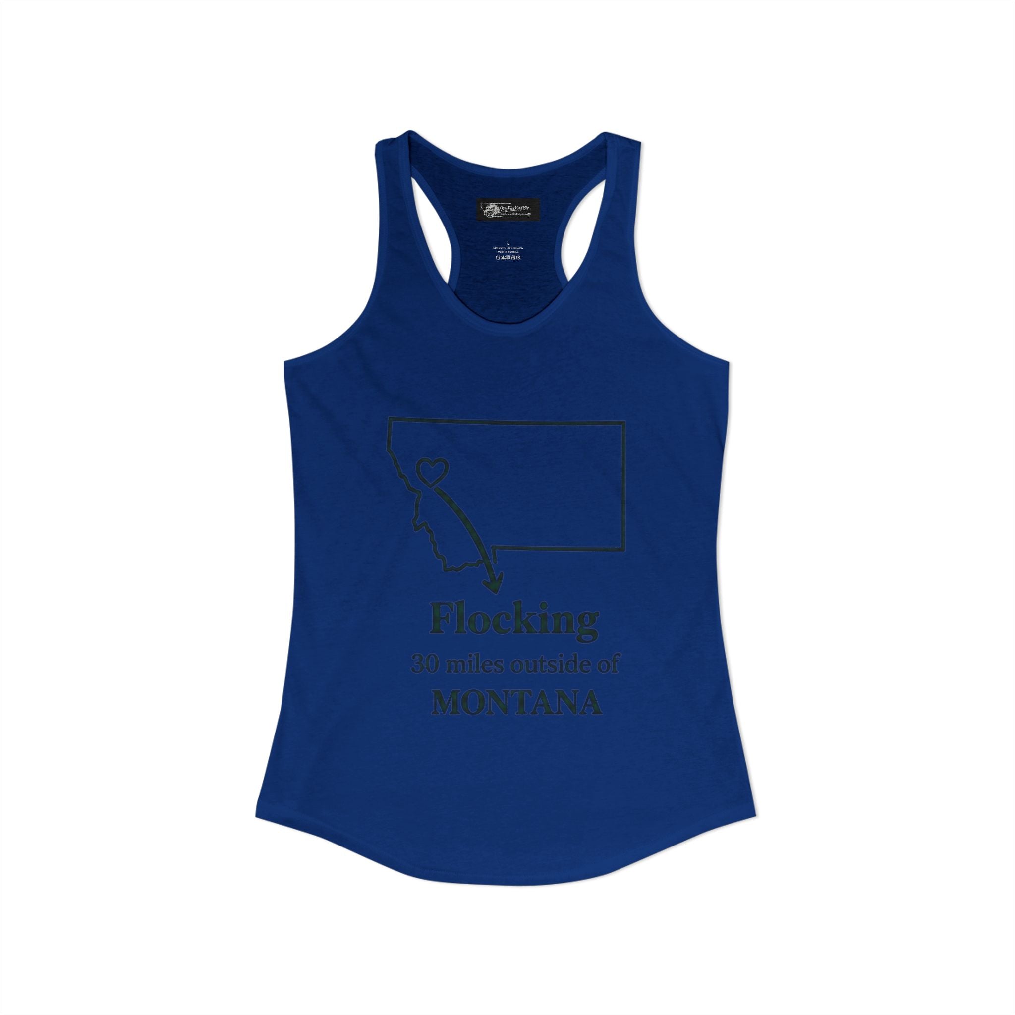 Say it loud and proud without words but the shirts speak for you with this women's ideal racerback tank