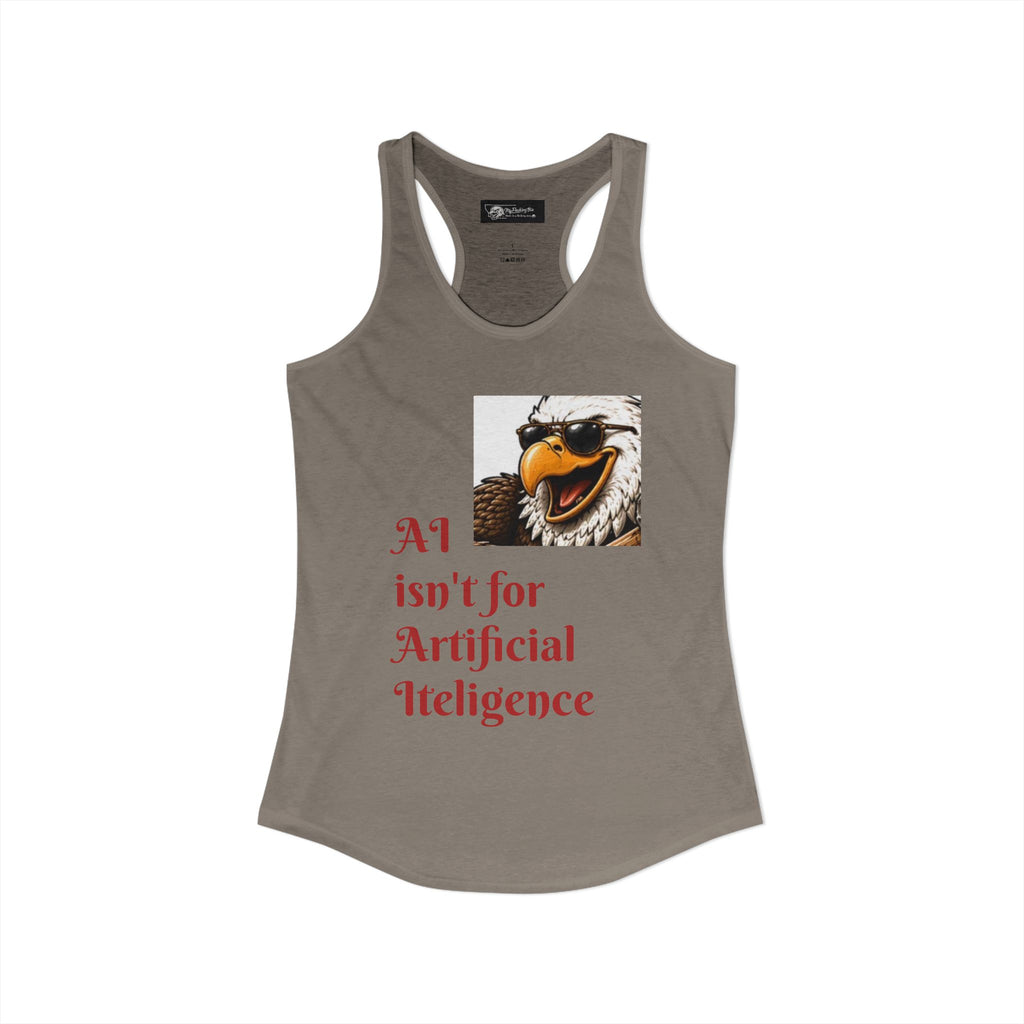 AI now has two E x p l o r a t i v e meanings as explained on this Women's Ideal Racerback Tank