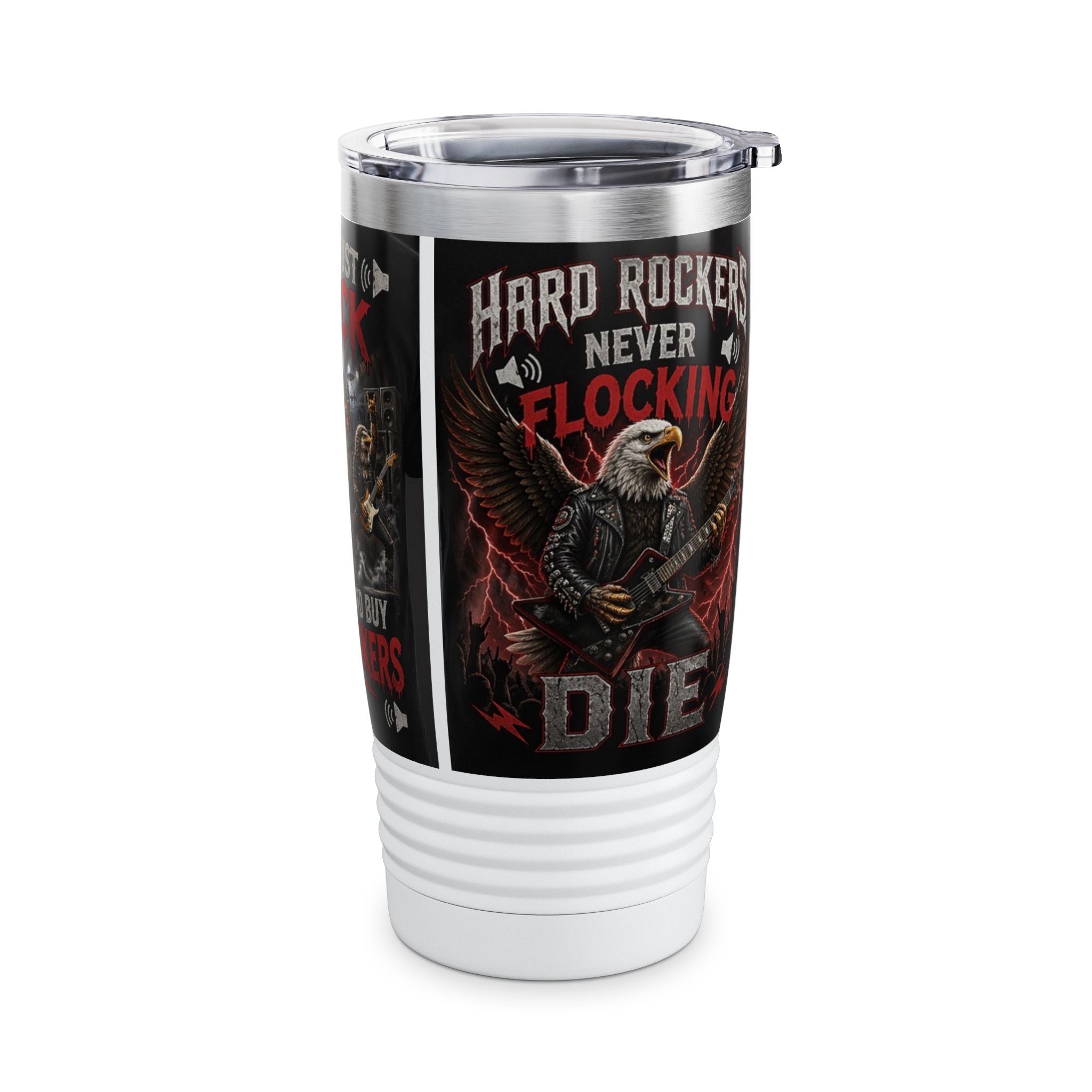 Rock Band Eagle 20oz Tumbler – "They Just Flock Together" Concert Travel Mug
