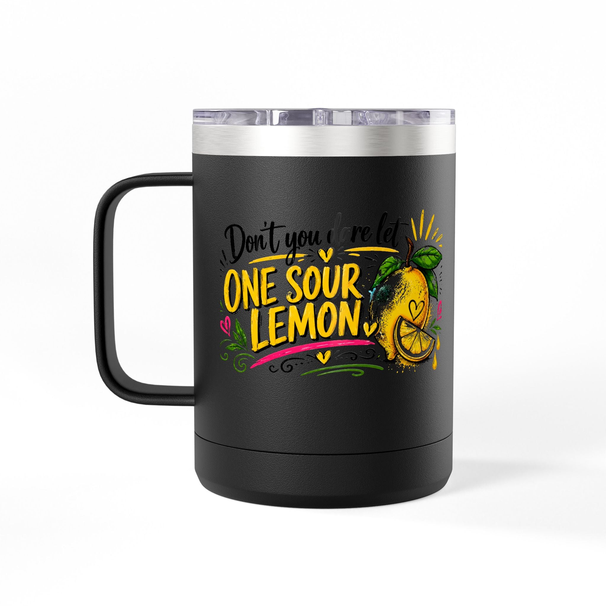 Flocking Squeeze Lemon 15oz Tumbler Mug