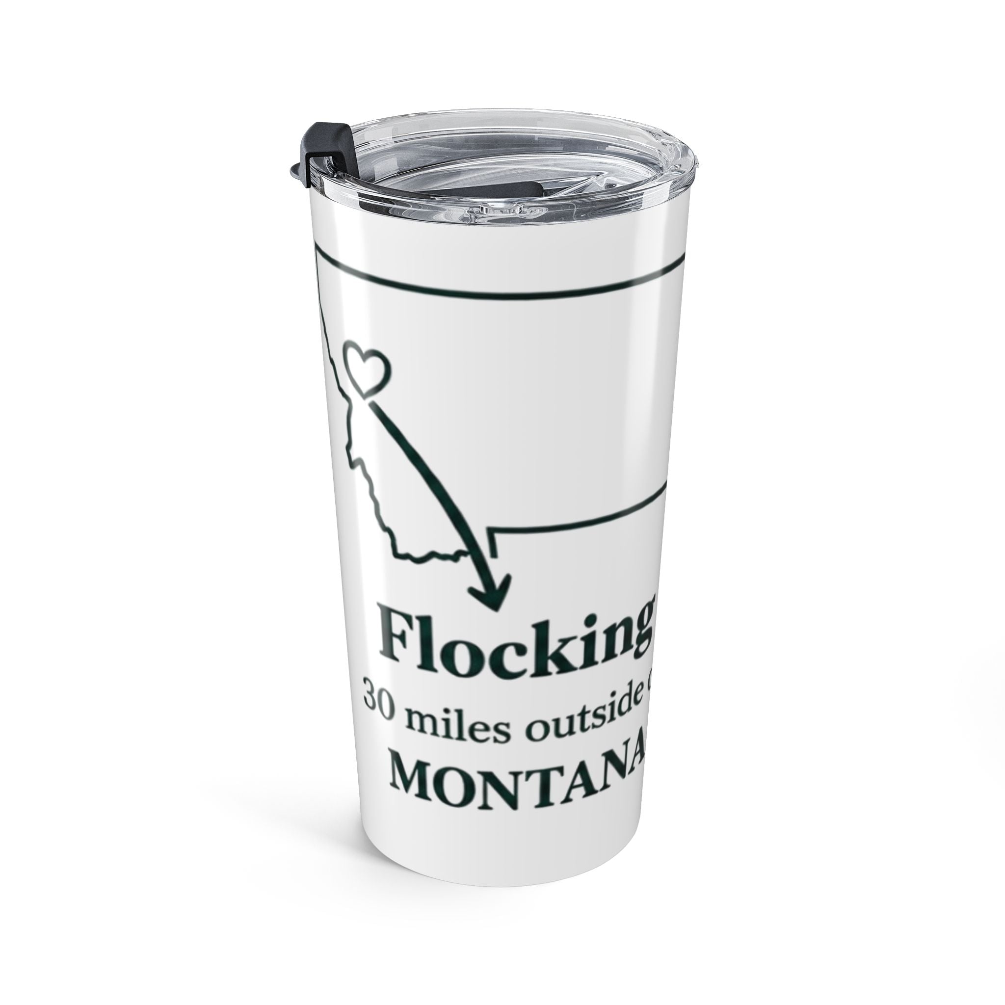 Let them ask 20oz State Pride Tumbler – Moving From Montana to Florida Heart Map Design