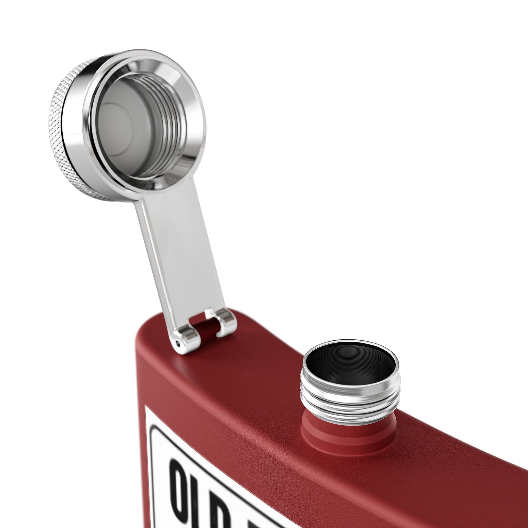Flask — "Old Rockers Never Flocking Die" 6oz Stainless Steel Hip Flask