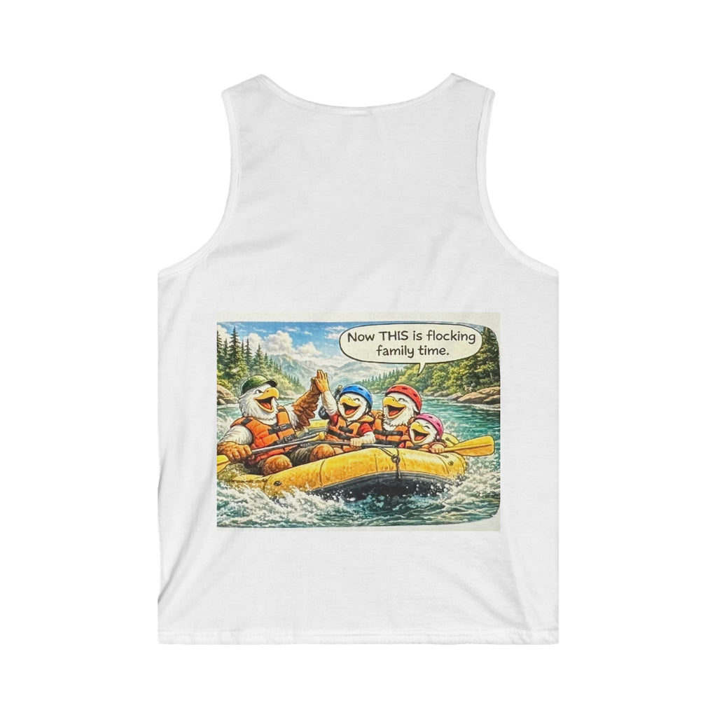 Rafting Family Graphic Tank Top — "Now THIS is flocking family time"