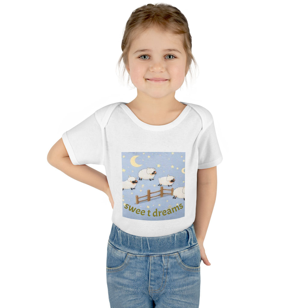 Baby Bodysuit — Cute Dreaming Sheep Nighttime Infant Onesie