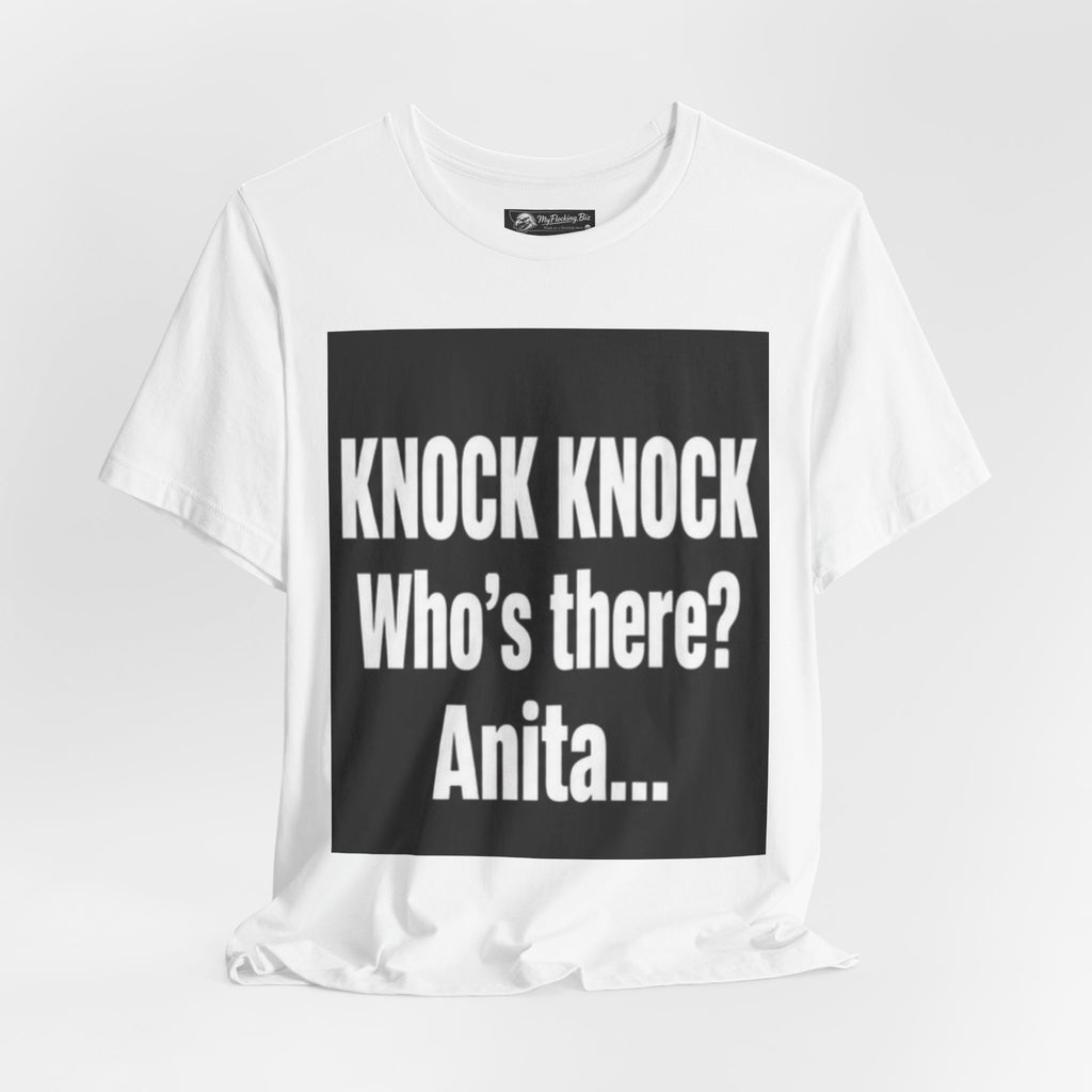 Flocking Knock Knock Who's There Anita… Tee — Funny 'I Need a Flocking Maid' Graphic T-Shirt