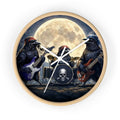 Rock Raven Wall Clock — Gothic Moonlight Band Design