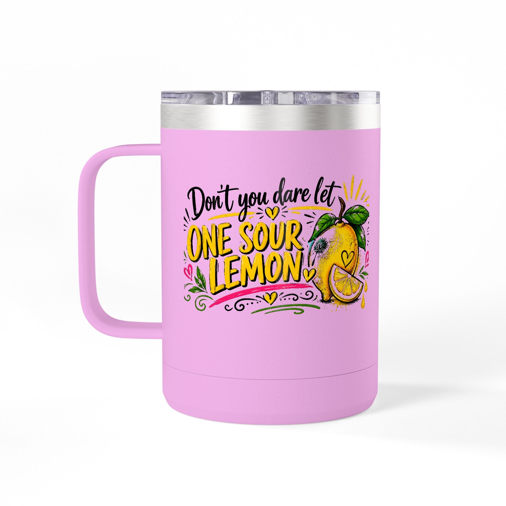 Flocking Squeeze Lemon 15oz Tumbler Mug