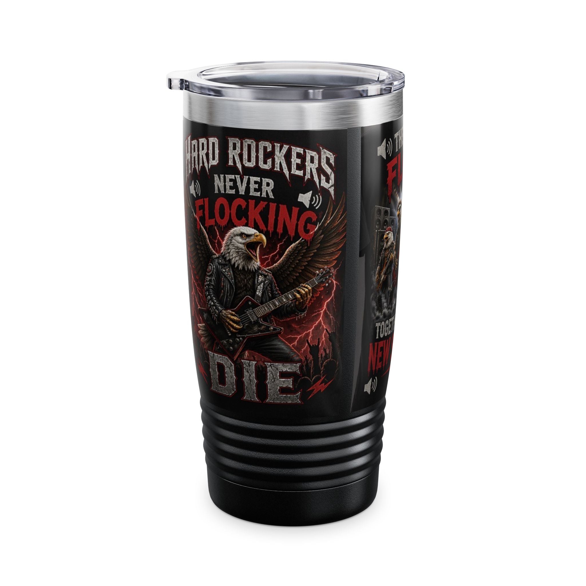 Rock Band Eagle 20oz Tumbler – "They Just Flock Together" Concert Travel Mug