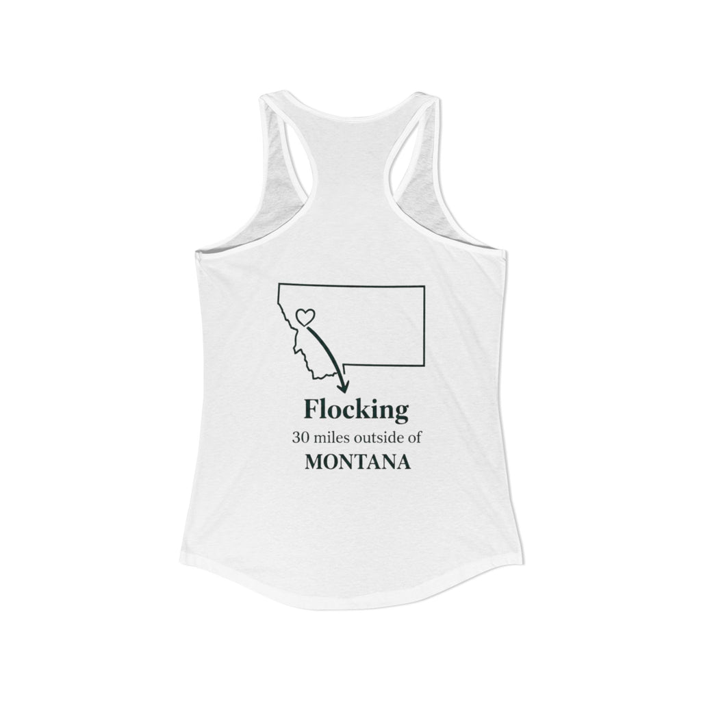 With this women's tank top you can tell tourists where to actually find Missoula ha ha when you wear this Ideal Racerback Tank