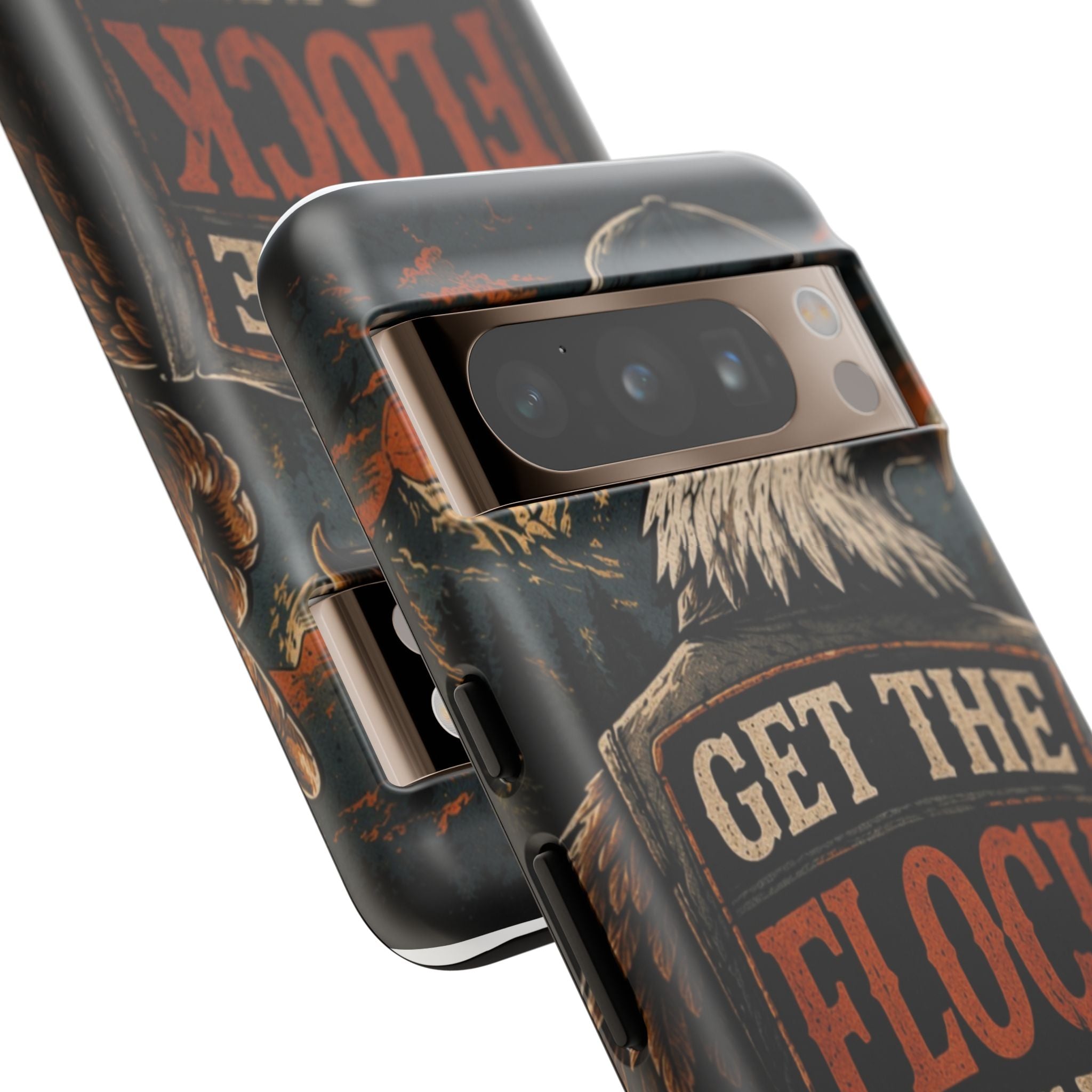 Phone Case — 'Get the Flock Out' Eagle Design Rugged Protective Cover