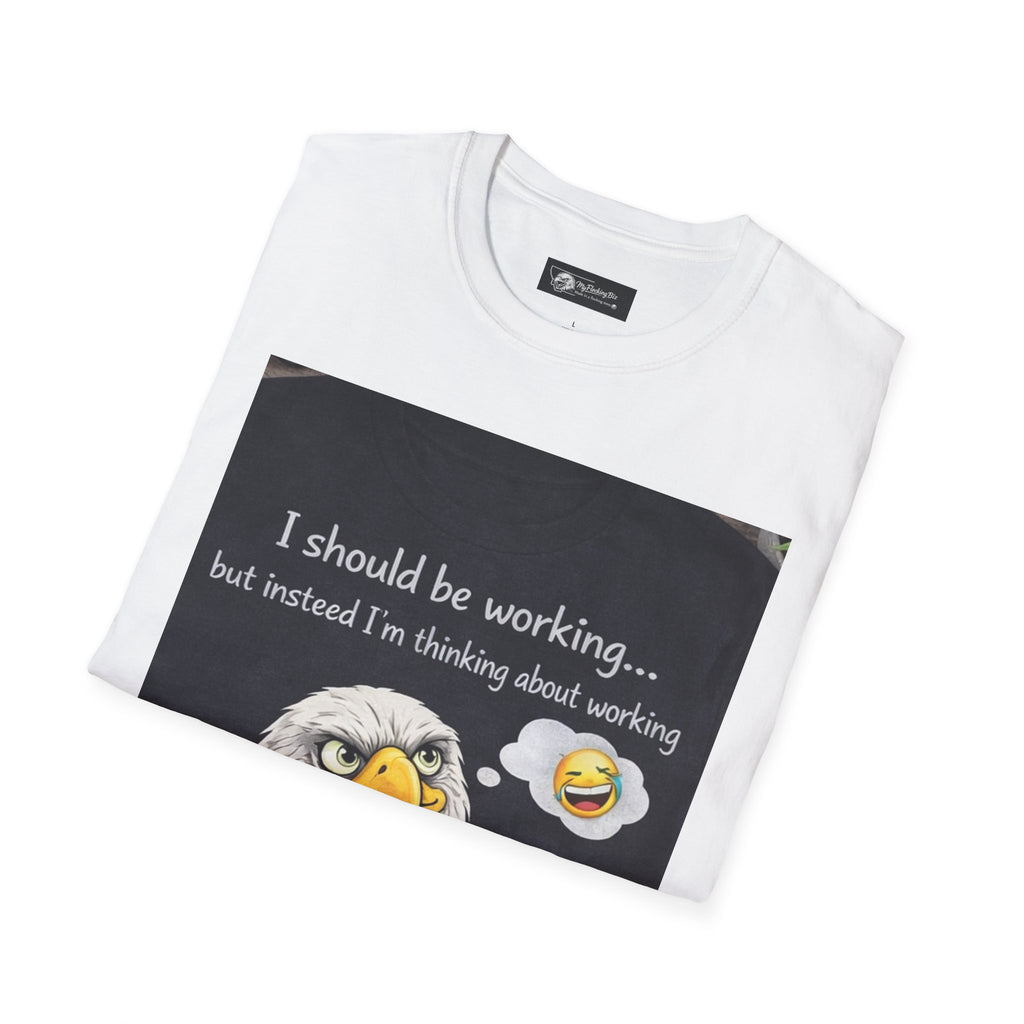 Eagle Desk Break T-Shirt — "I should be working... but instead I'm thinking about working"