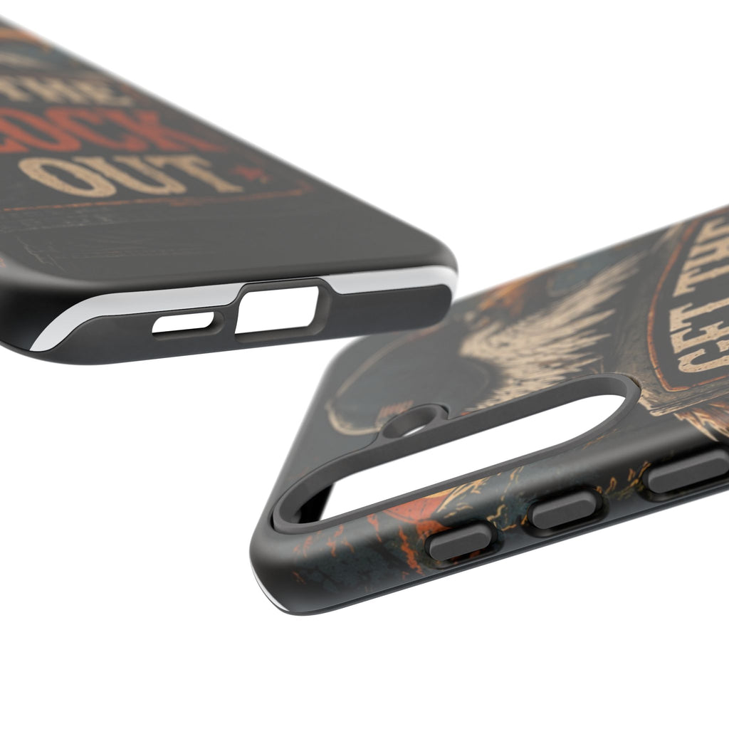 Phone Case — 'Get the Flock Out' Eagle Design Rugged Protective Cover